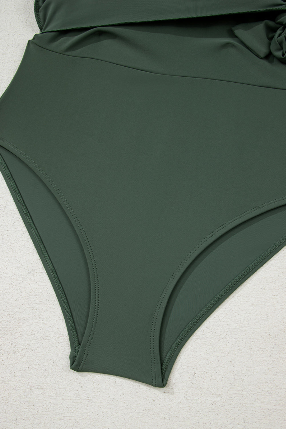 Mist Green Side Tied Waist Square Neck Adjustable Straps A-line One Piece Swim Dress-TOPS / DRESSES-[Adult]-[Female]-2022 Online Blue Zone Planet