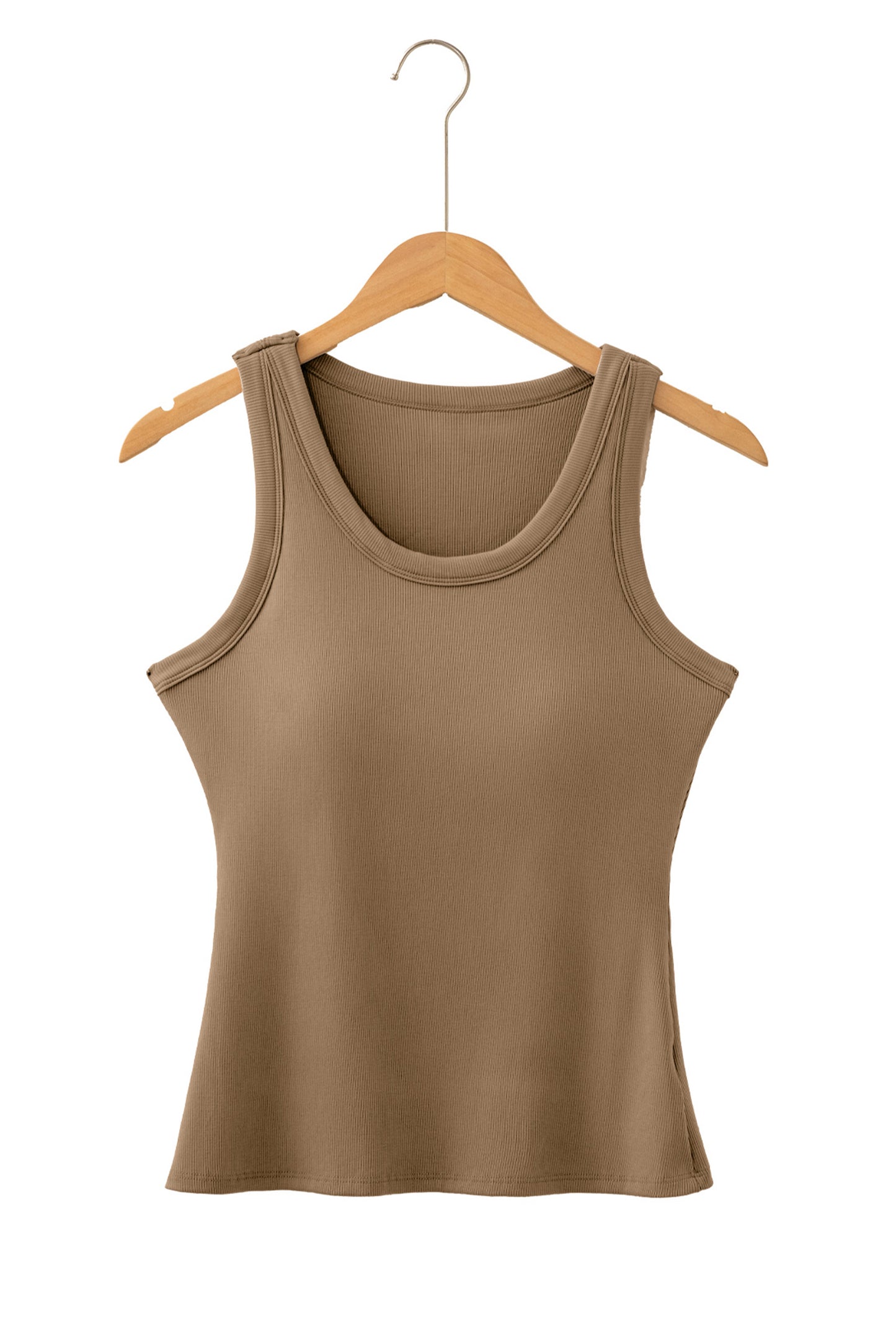 Four Leaf Clover Slim Ribbed Padded Tank Top-Tops/Tank Tops-[Adult]-[Female]-2022 Online Blue Zone Planet