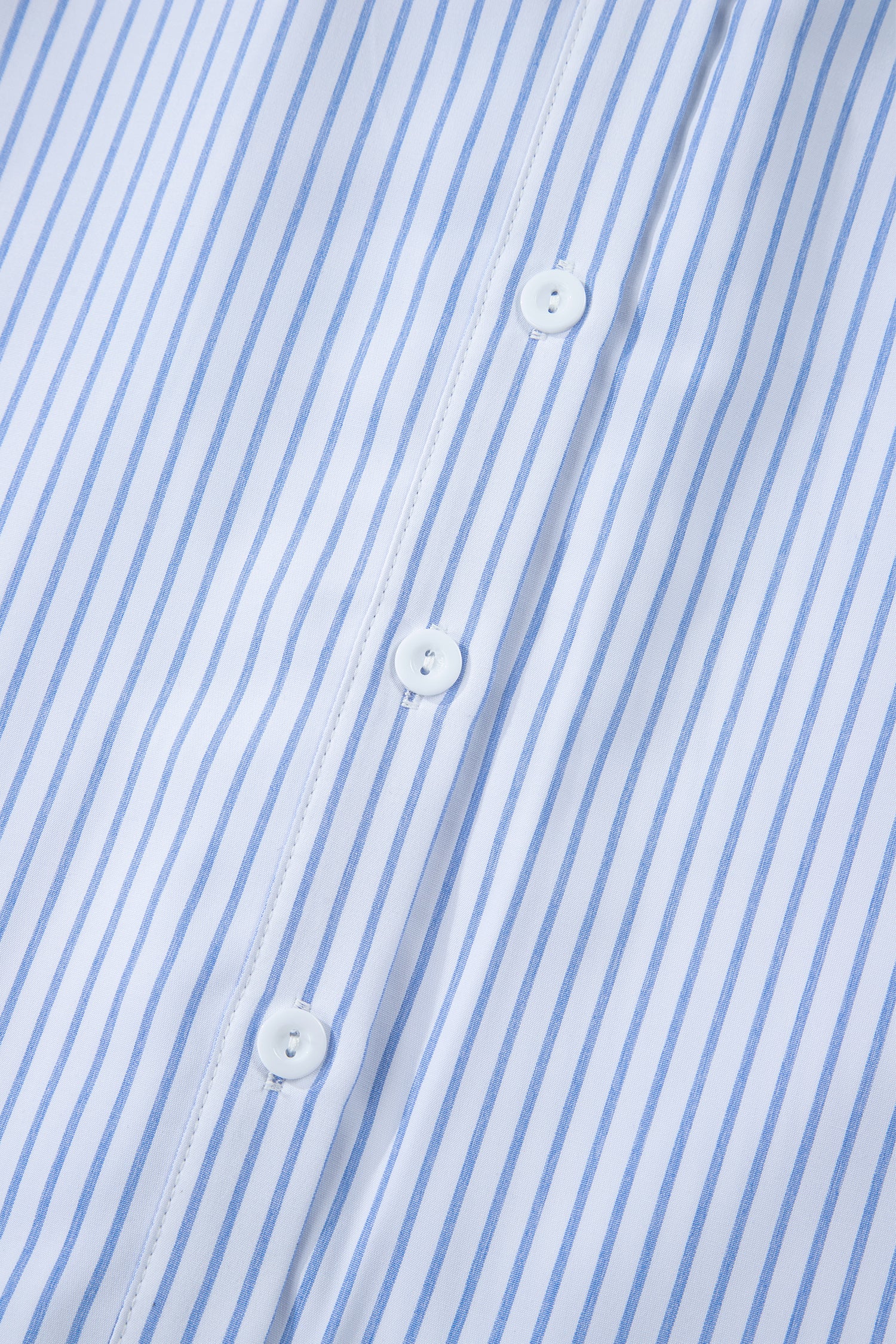 Sky Blue Stripe Floral Embroidered Billowy Sleeve Tunic Baggy Shirt-Tops/Blouses & Shirts-[Adult]-[Female]-2022 Online Blue Zone Planet