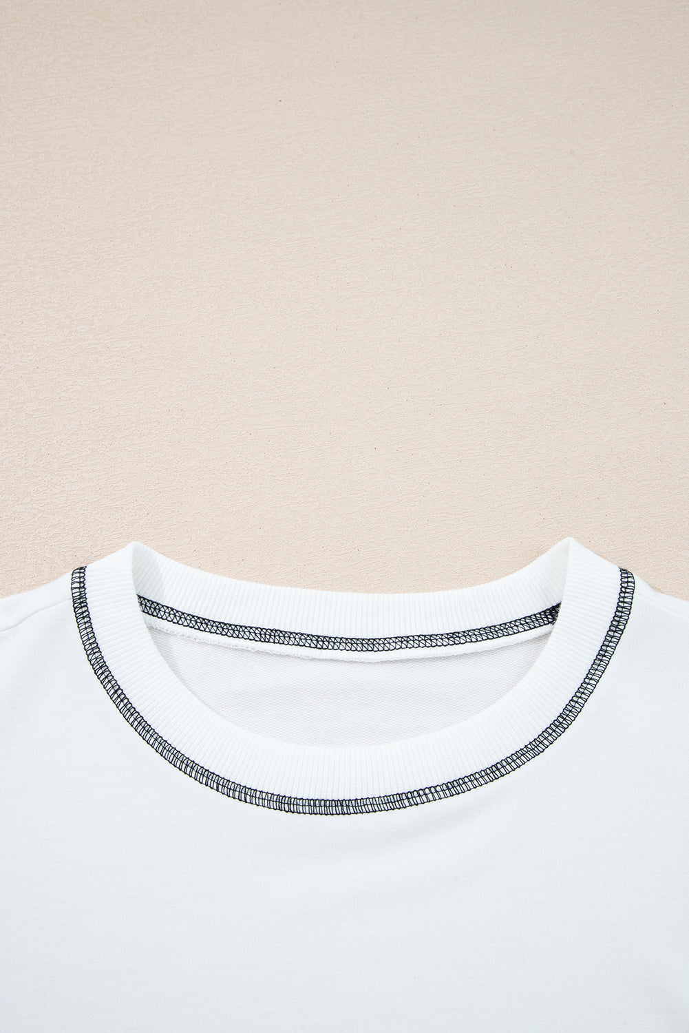 White Stripe Colorblock Patchwork Contrast Stitching Oversize Sweatshirt-Tops/Sweatshirts & Hoodies-[Adult]-[Female]-2022 Online Blue Zone Planet