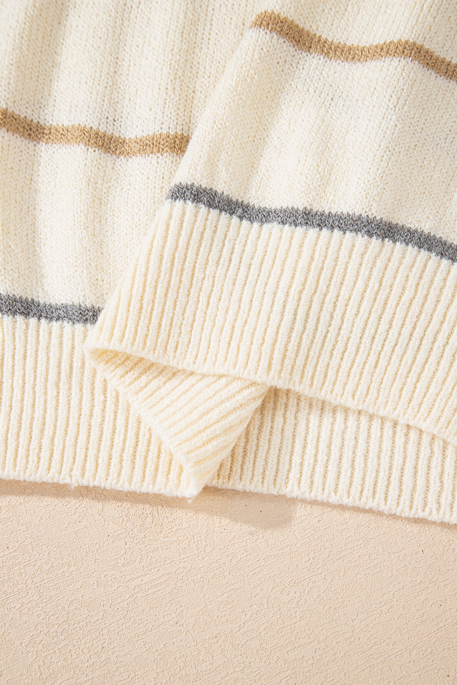 Multicolour Striped Print Drop Shoulder Shift Sweater Mini Dress-TOPS / DRESSES-[Adult]-[Female]-2022 Online Blue Zone Planet