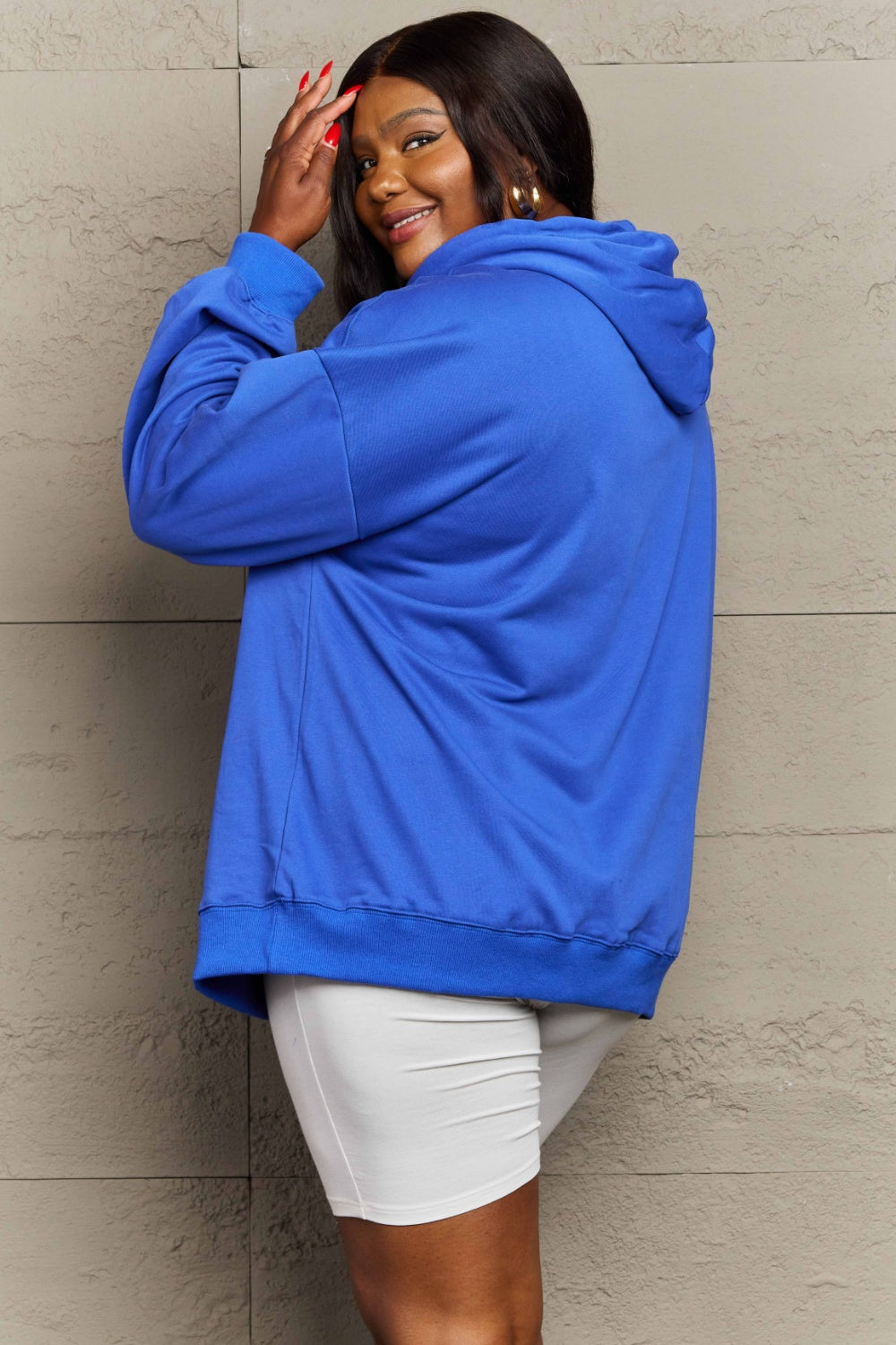 Full Size Drawstring Long Sleeve Hoodie-TOPS / DRESSES-[Adult]-[Female]-2022 Online Blue Zone Planet