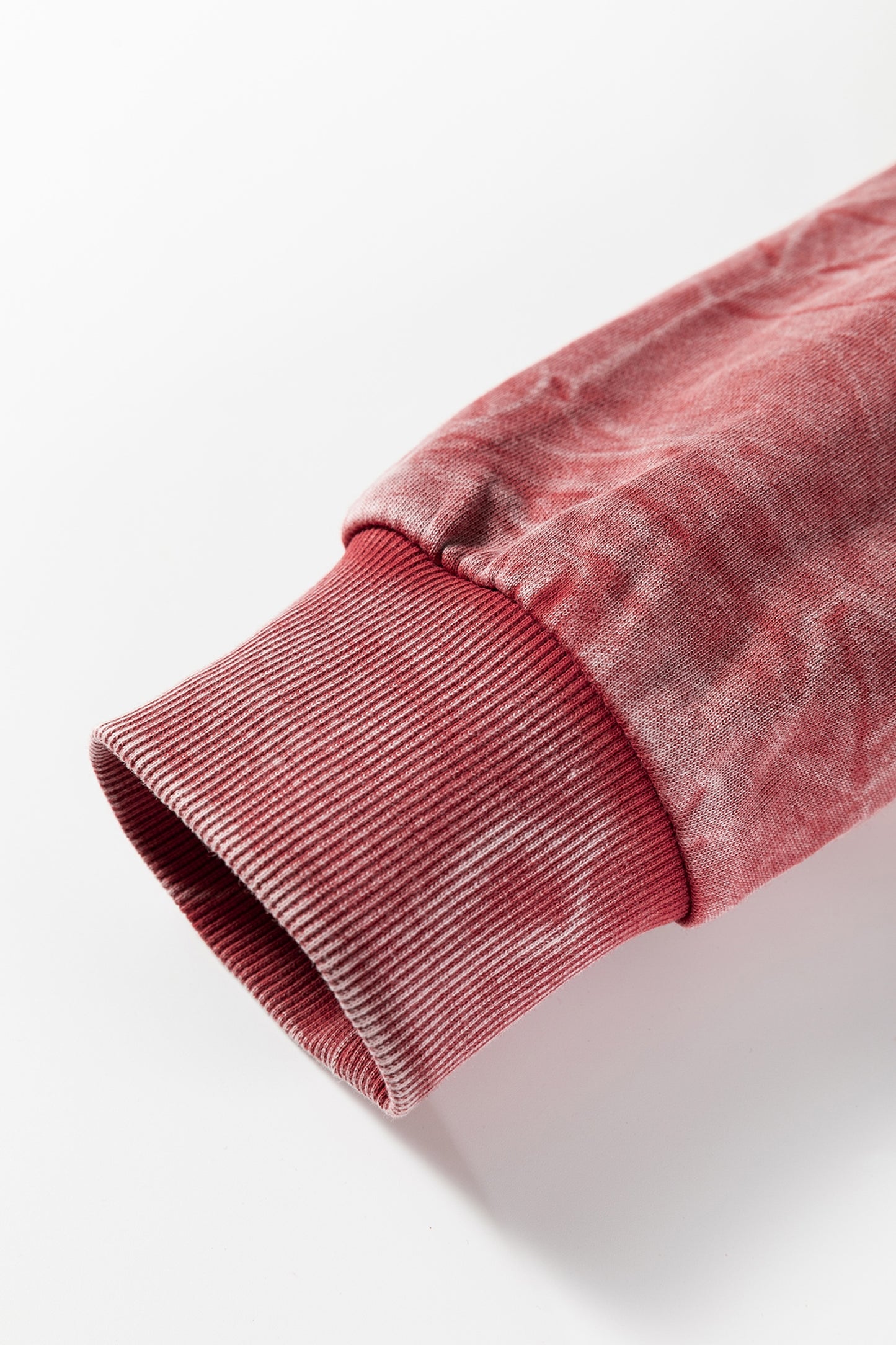 Mineral Red Saved By Grace Letter Embroidery Mineral Wash Loose Sweatshirt-Tops/Sweatshirts & Hoodies-[Adult]-[Female]-2022 Online Blue Zone Planet