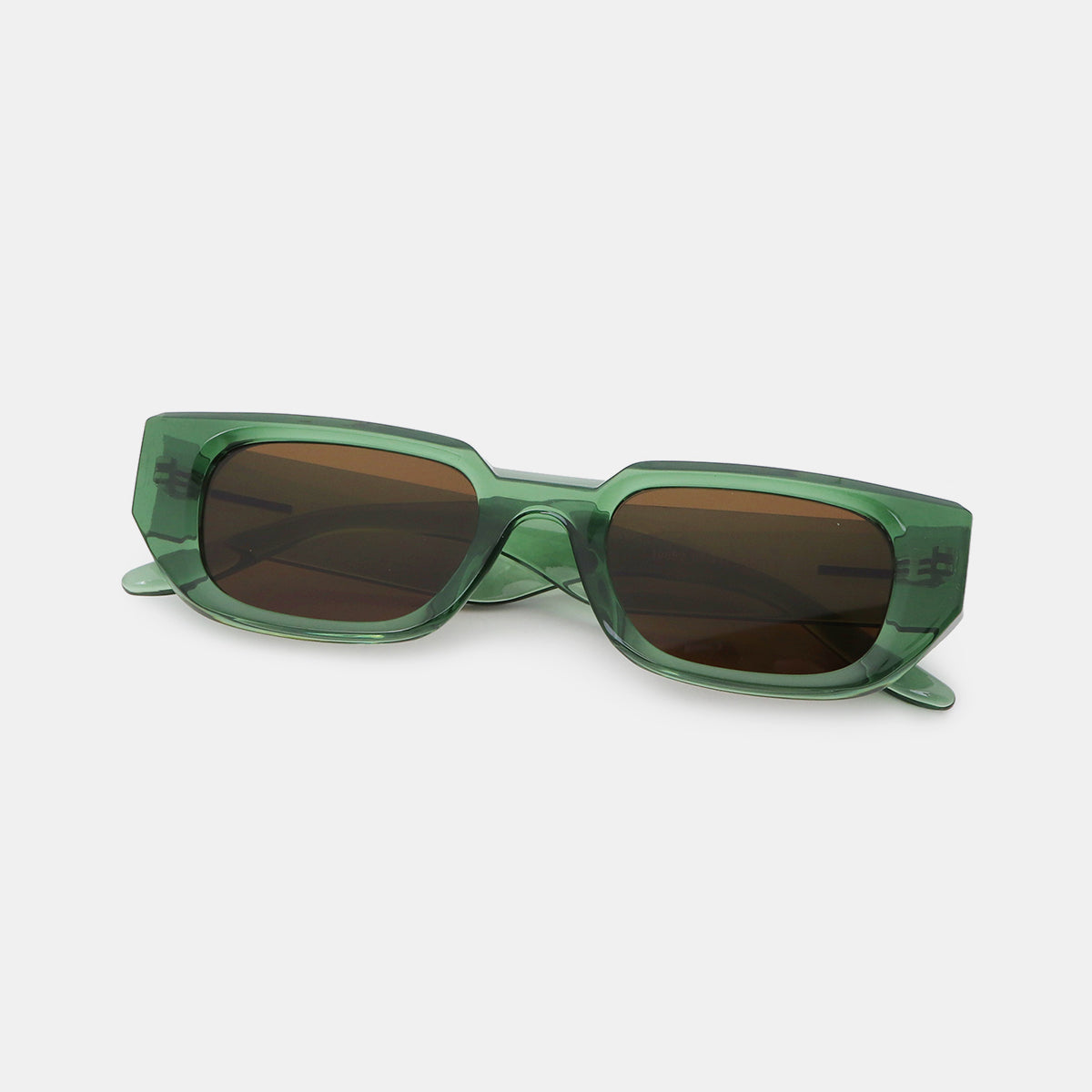Polycarbonate Frame Rectangle Sunglasses-SUN GLASSES-[Adult]-[Female]-2022 Online Blue Zone Planet