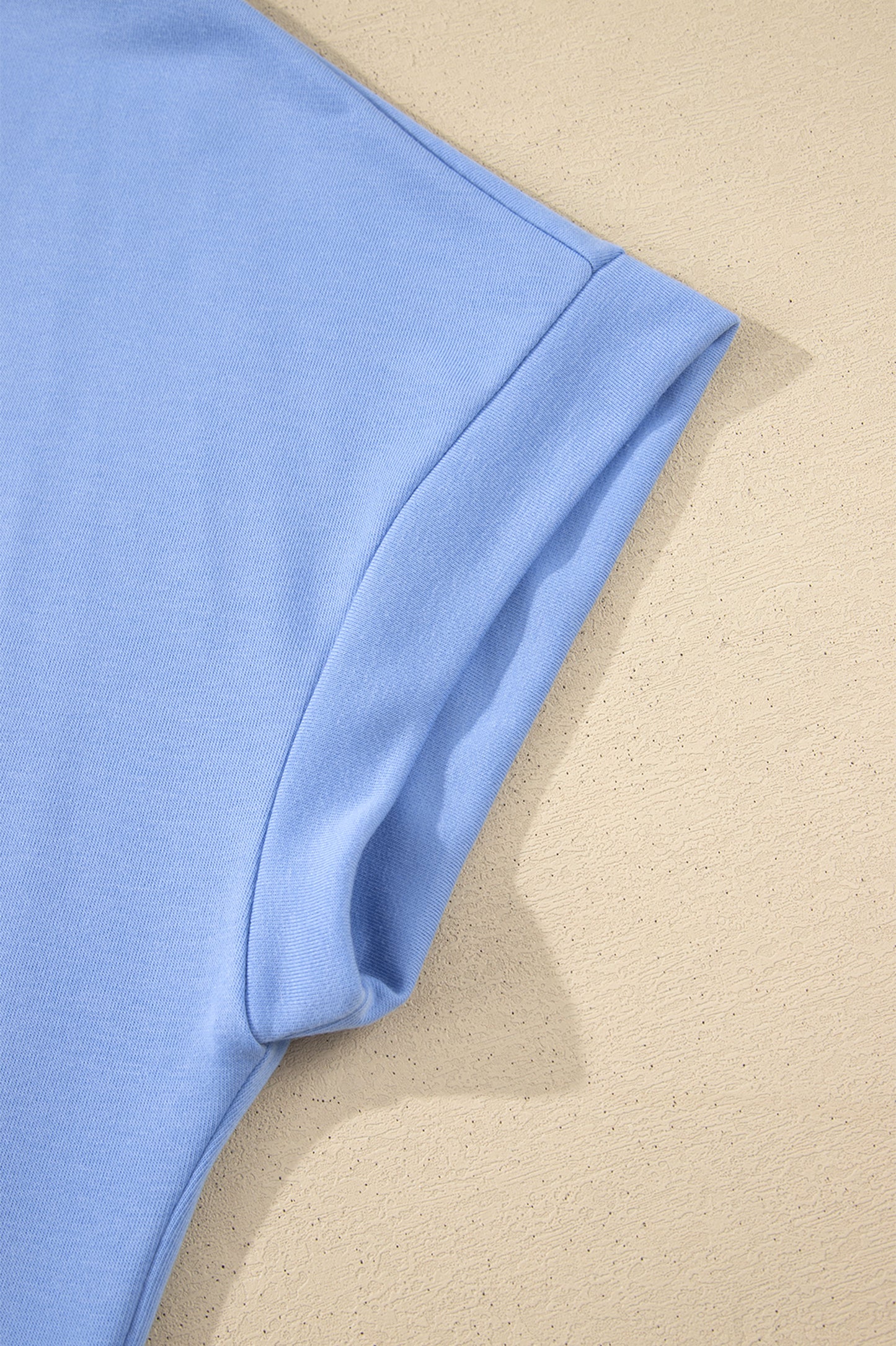 Beau Blue Plus Size Solid Scalloped Hem Button Neck Pullover Mini Dress-TOPS / DRESSES-[Adult]-[Female]-2022 Online Blue Zone Planet