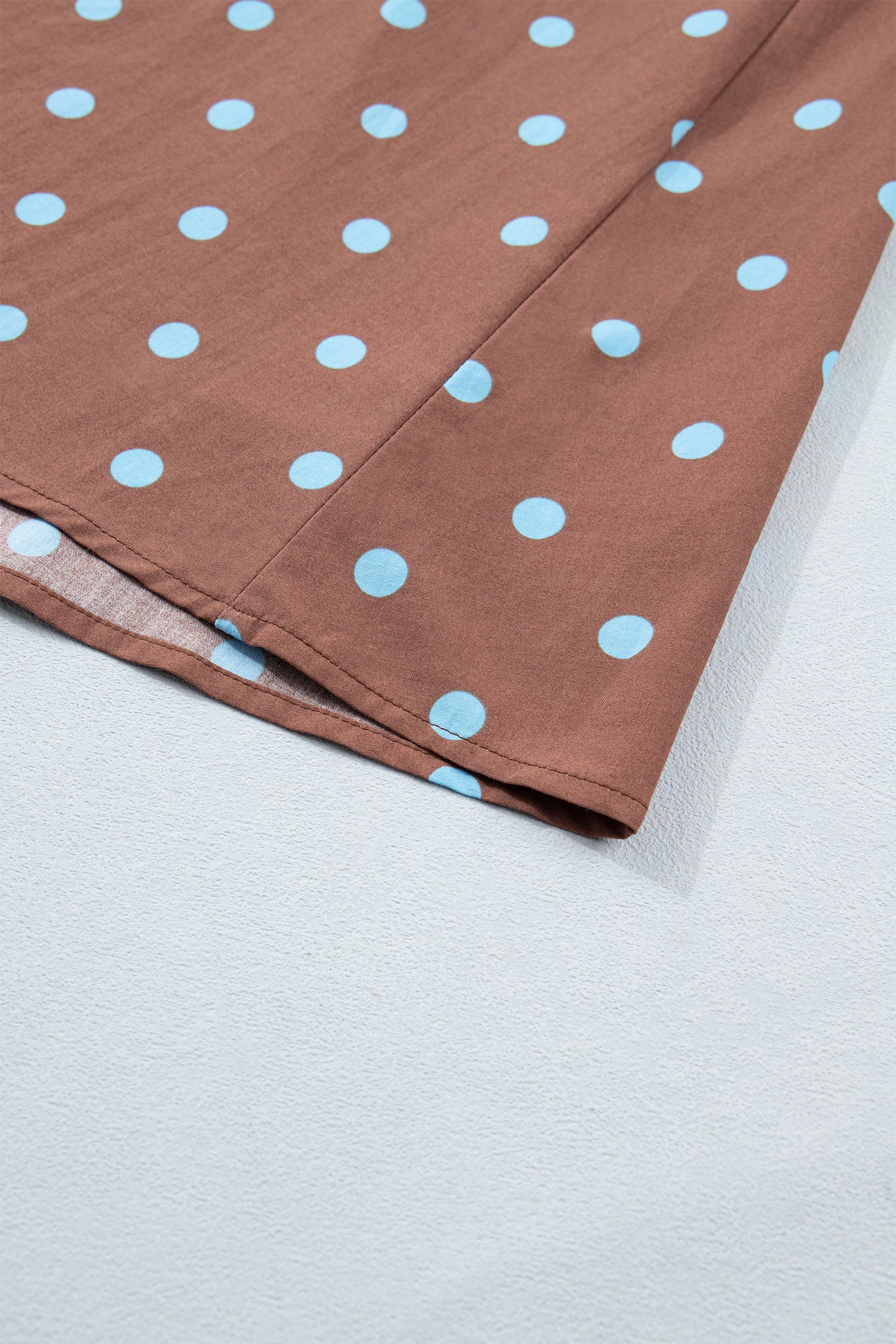 Black Polka Dot Print Contrast Trim V Neck Zip Up Sleeveless Dress-TOPS / DRESSES-[Adult]-[Female]-2022 Online Blue Zone Planet