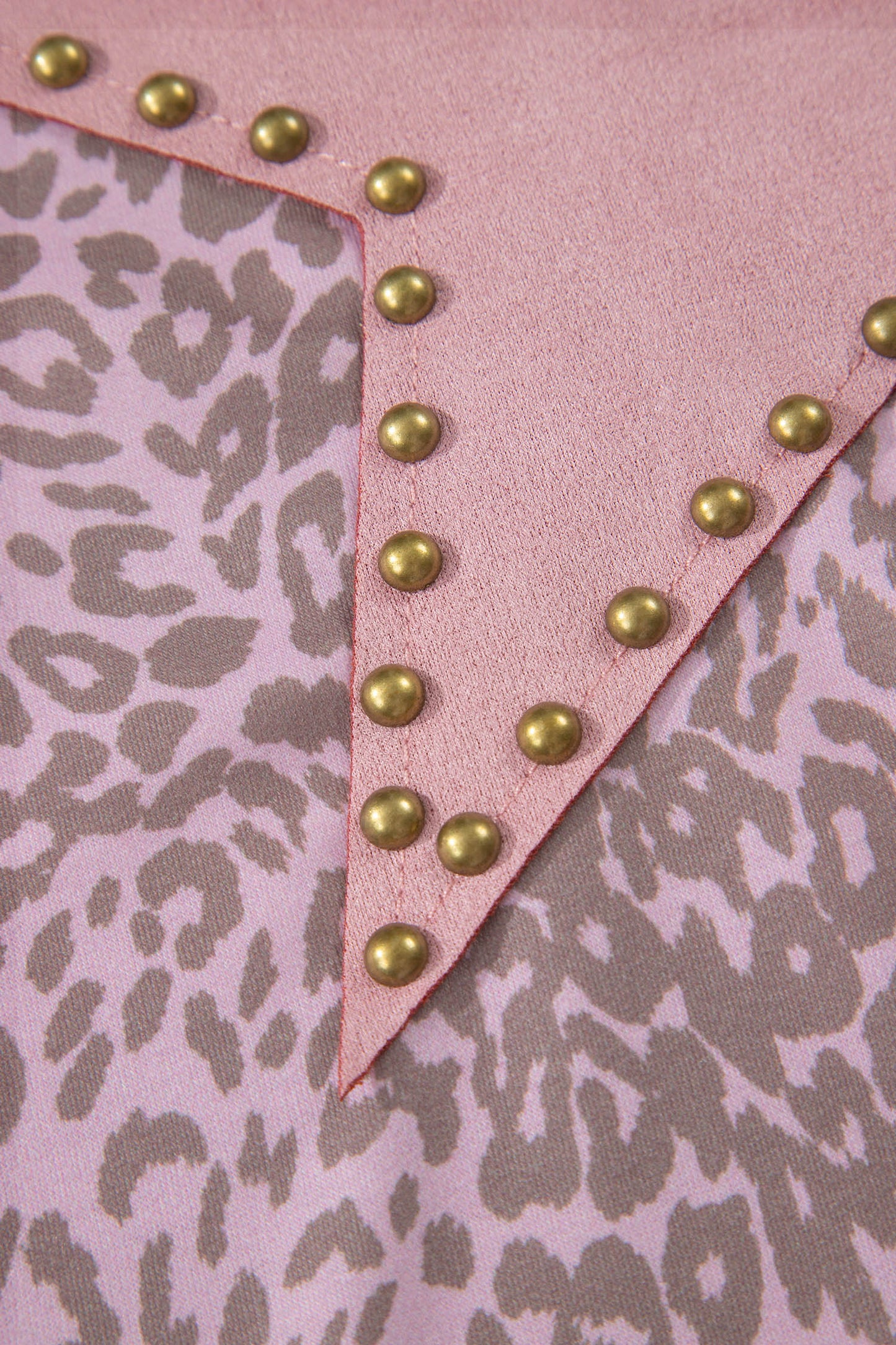 Khaki Leopard Retro Studded Star Patch Loose Tee-Tops/Tops & Tees-[Adult]-[Female]-2022 Online Blue Zone Planet