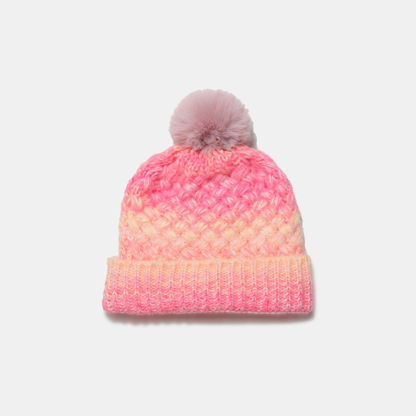 Gradient Knit Hat with Pompom-TOPS / DRESSES-[Adult]-[Female]-2022 Online Blue Zone Planet