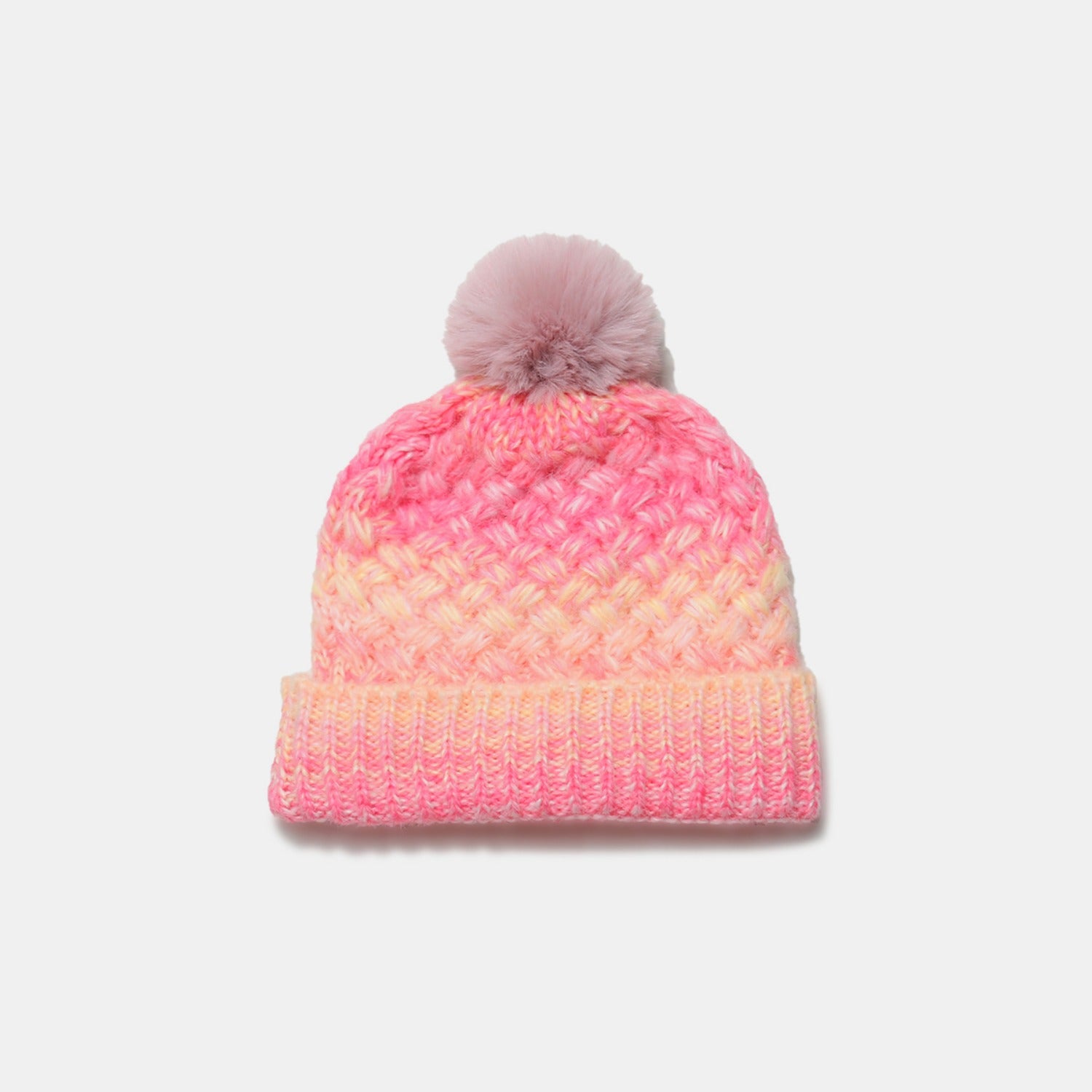 Gradient Knit Hat with Pompom-TOPS / DRESSES-[Adult]-[Female]-2022 Online Blue Zone Planet