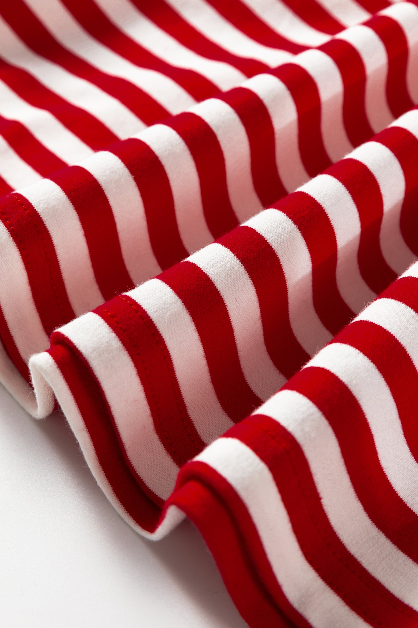 Sachet Pink Striped Print Drop Shoulder Lace Trim Bracelet Sleeve Loose Top-Bracelet-[Adult]-[Female]-2022 Online Blue Zone Planet