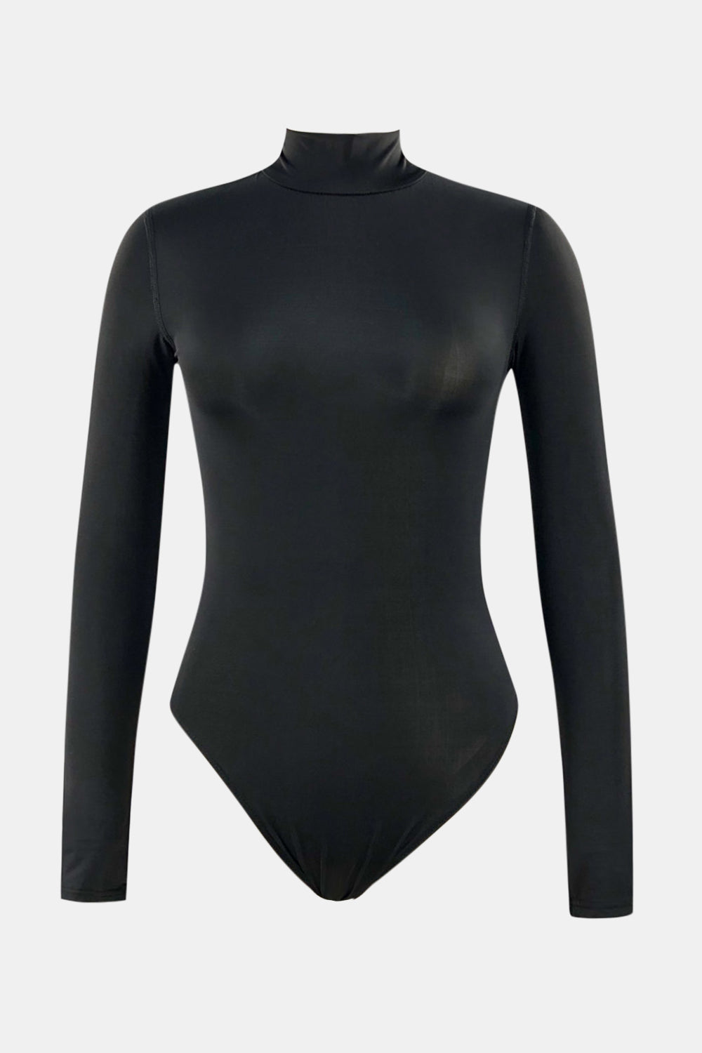 Mock Neck Long Sleeve One-Piece Swimwear-TOPS / DRESSES-[Adult]-[Female]-2022 Online Blue Zone Planet