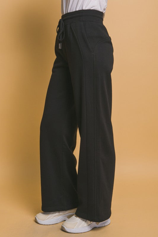 Love Tree Drawstring Wide Leg Sweatpants with Pockets-BOTTOMS SIZES SMALL MEDIUM LARGE-[Adult]-[Female]-2022 Online Blue Zone Planet