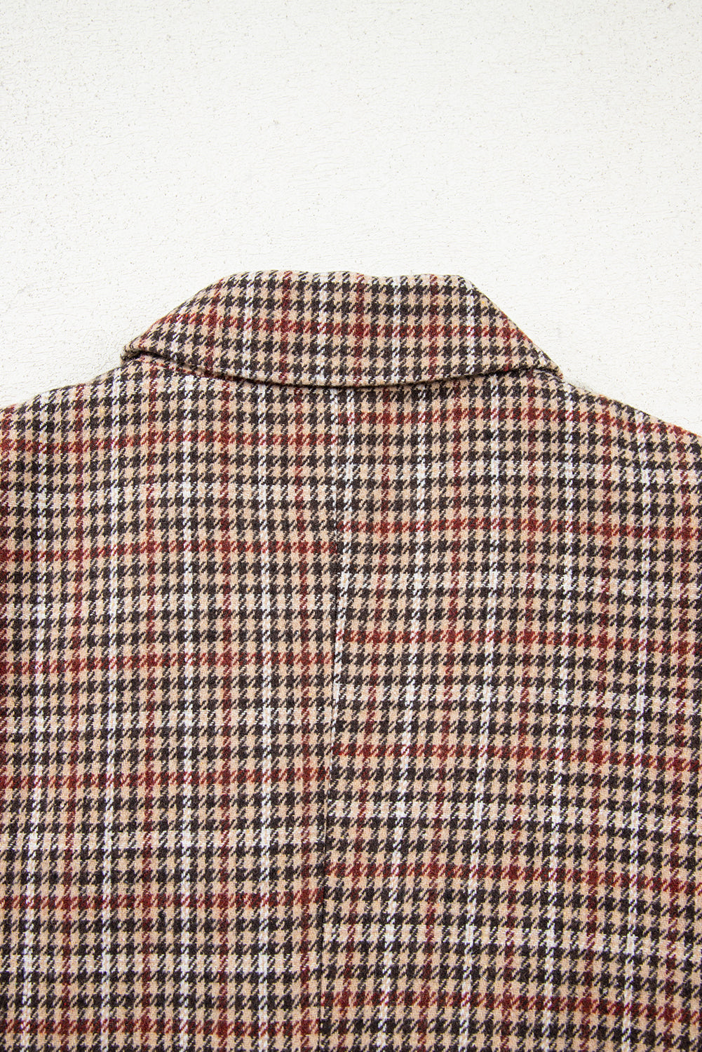 Brown Houndstooth Lapel Collar Blazer-Outerwear/Blazers-[Adult]-[Female]-2022 Online Blue Zone Planet