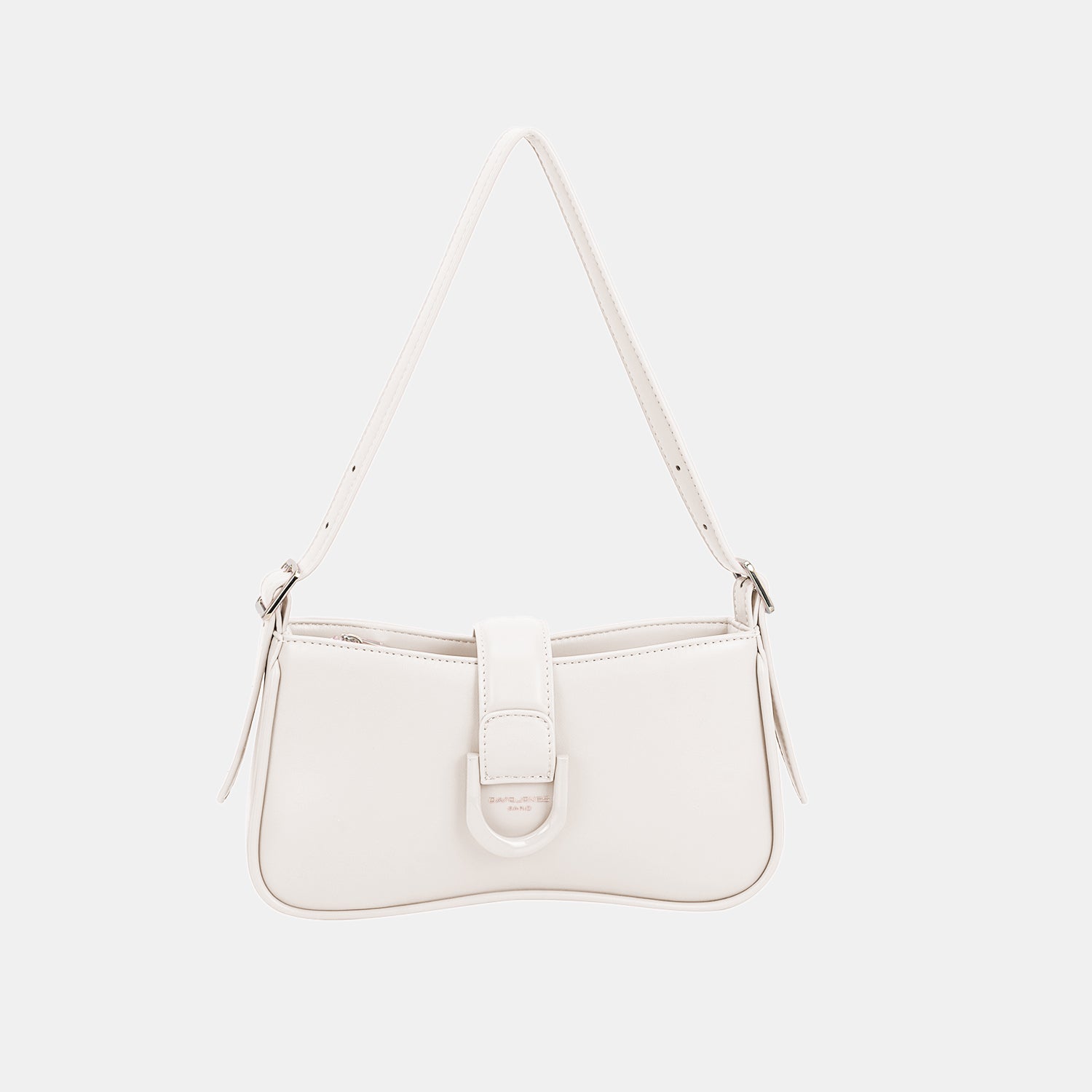 Blue Zone Planet | David Jones PU Leather Shoulder Bag-TOPS / DRESSES-[Adult]-[Female]-White-One Size-2022 Online Blue Zone Planet