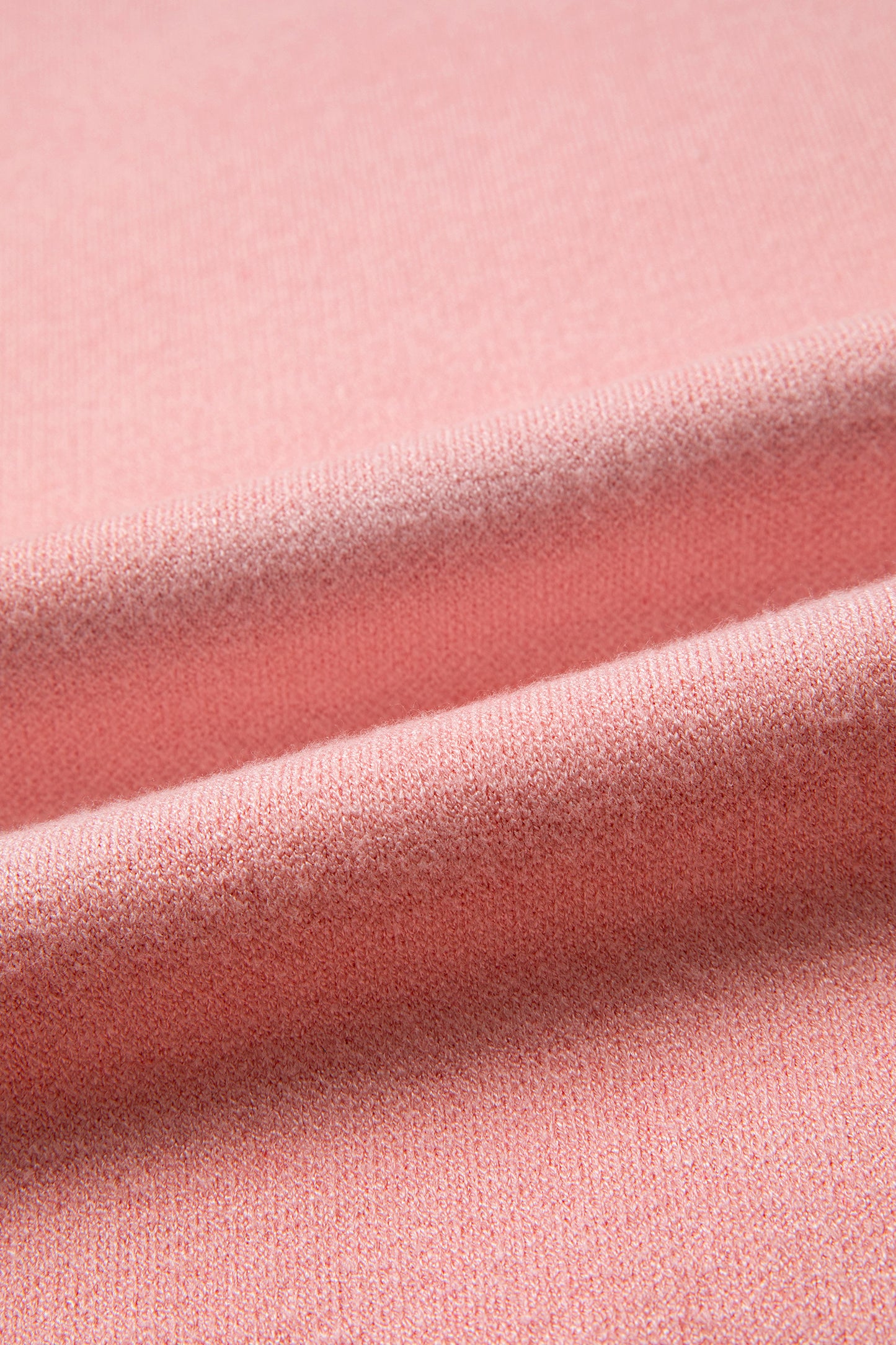 Gossamer Pink Drop Shoulder Round Neck Towel Embroidery Slogan Pullover Sweater-TOPS / DRESSES-[Adult]-[Female]-2022 Online Blue Zone Planet