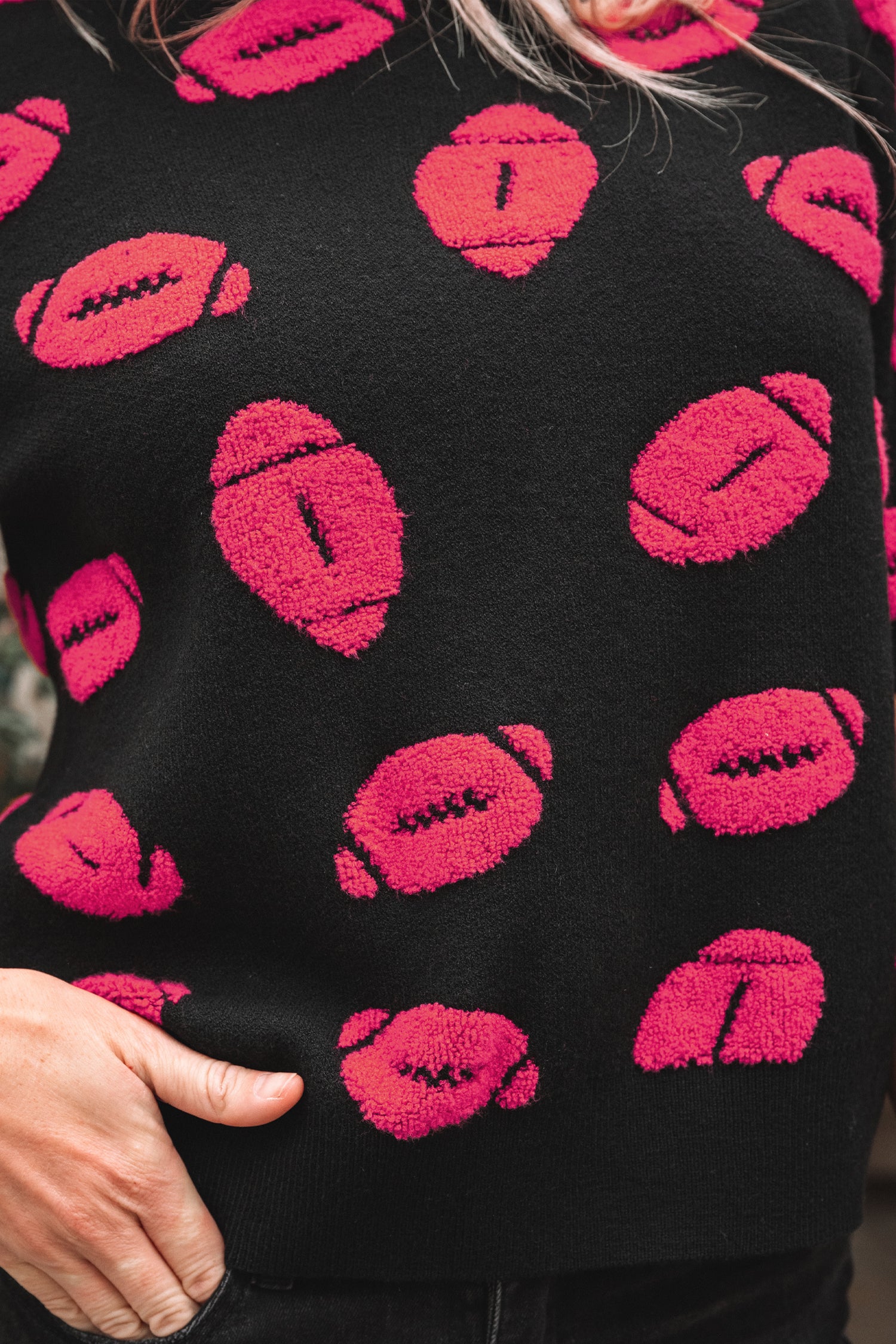 Black Rugby Print Casual Knit Short Sleeve Sweater-TOPS / DRESSES-[Adult]-[Female]-2022 Online Blue Zone Planet