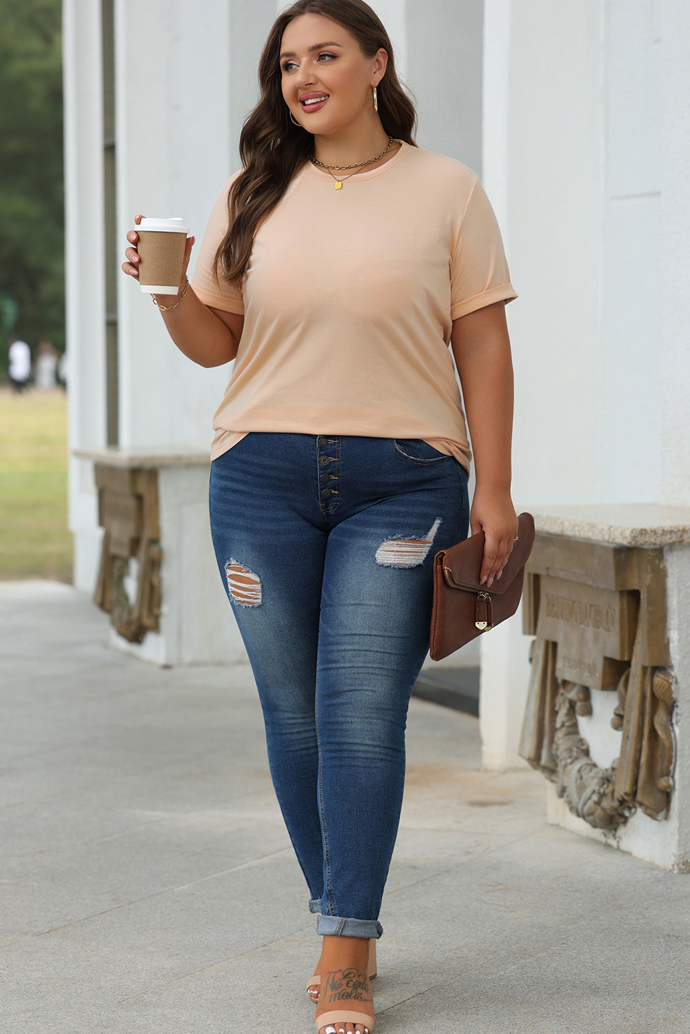 Bright Green Casual Plain Crew Neck Tee-Tops/Tops & Tees-[Adult]-[Female]-2022 Online Blue Zone Planet