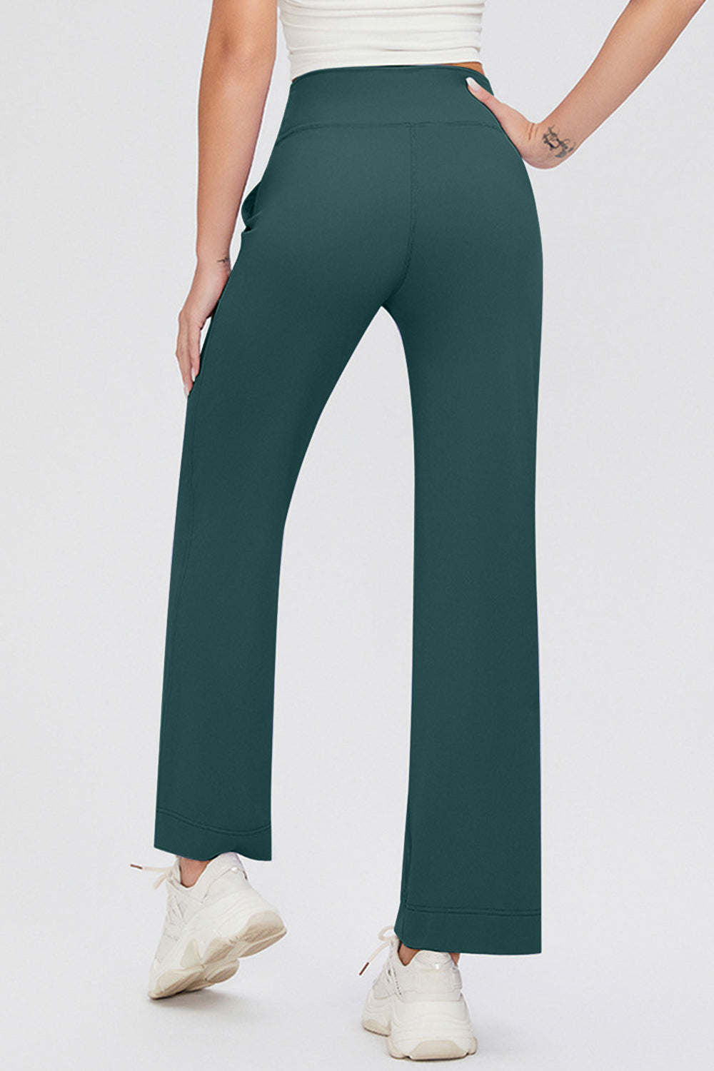 Basic Bae Full Size Drawstring High Waist Pants with Pockets-BOTTOMS SIZES SMALL MEDIUM LARGE-[Adult]-[Female]-Deep Teal-S-2022 Online Blue Zone Planet