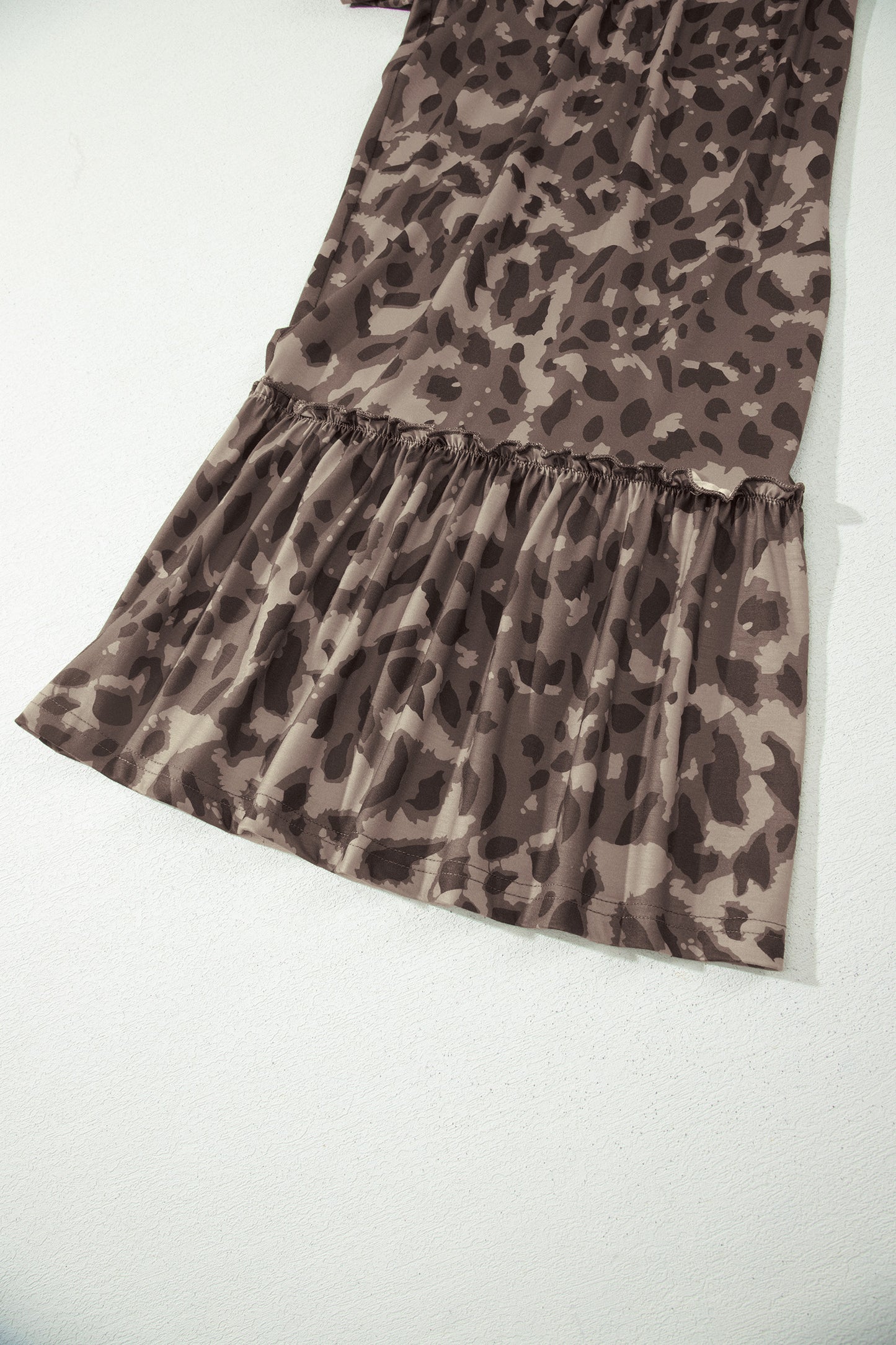 Multicolour Camo Print Wide Leg Casual Pants-Bottoms/Pants & Culotte-[Adult]-[Female]-2022 Online Blue Zone Planet