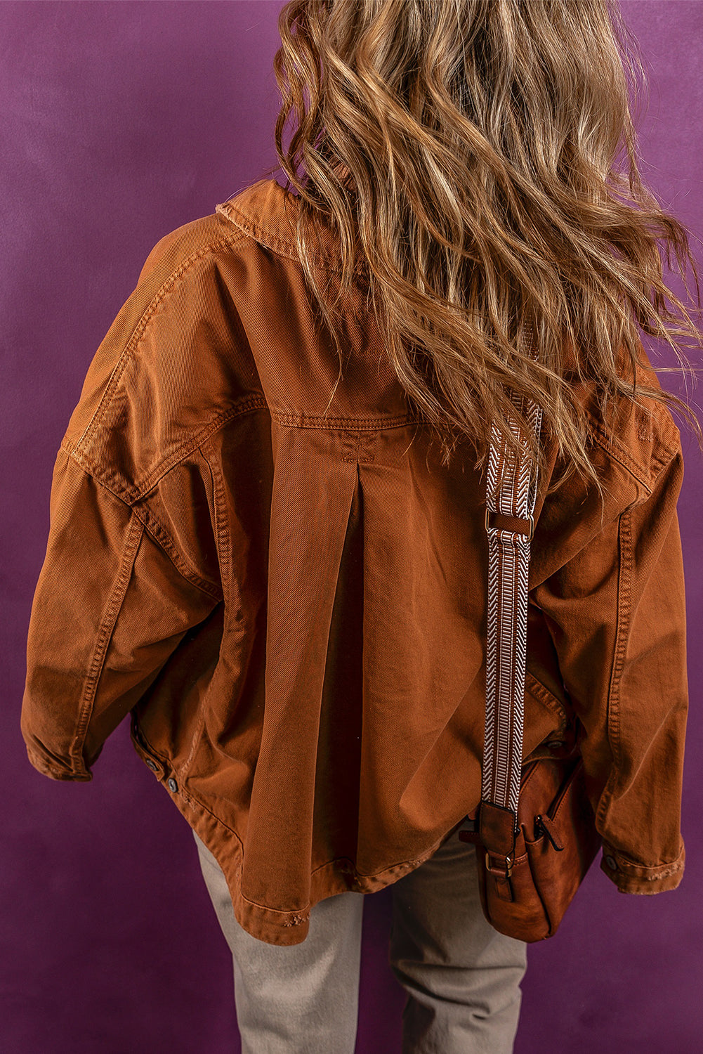 Blue Zone Planet | Gold Flame Chest Pockets Slightly Distressed Denim Jacket-Sale (50% OFF)/30% OFF-[Adult]-[Female]-2022 Online Blue Zone Planet