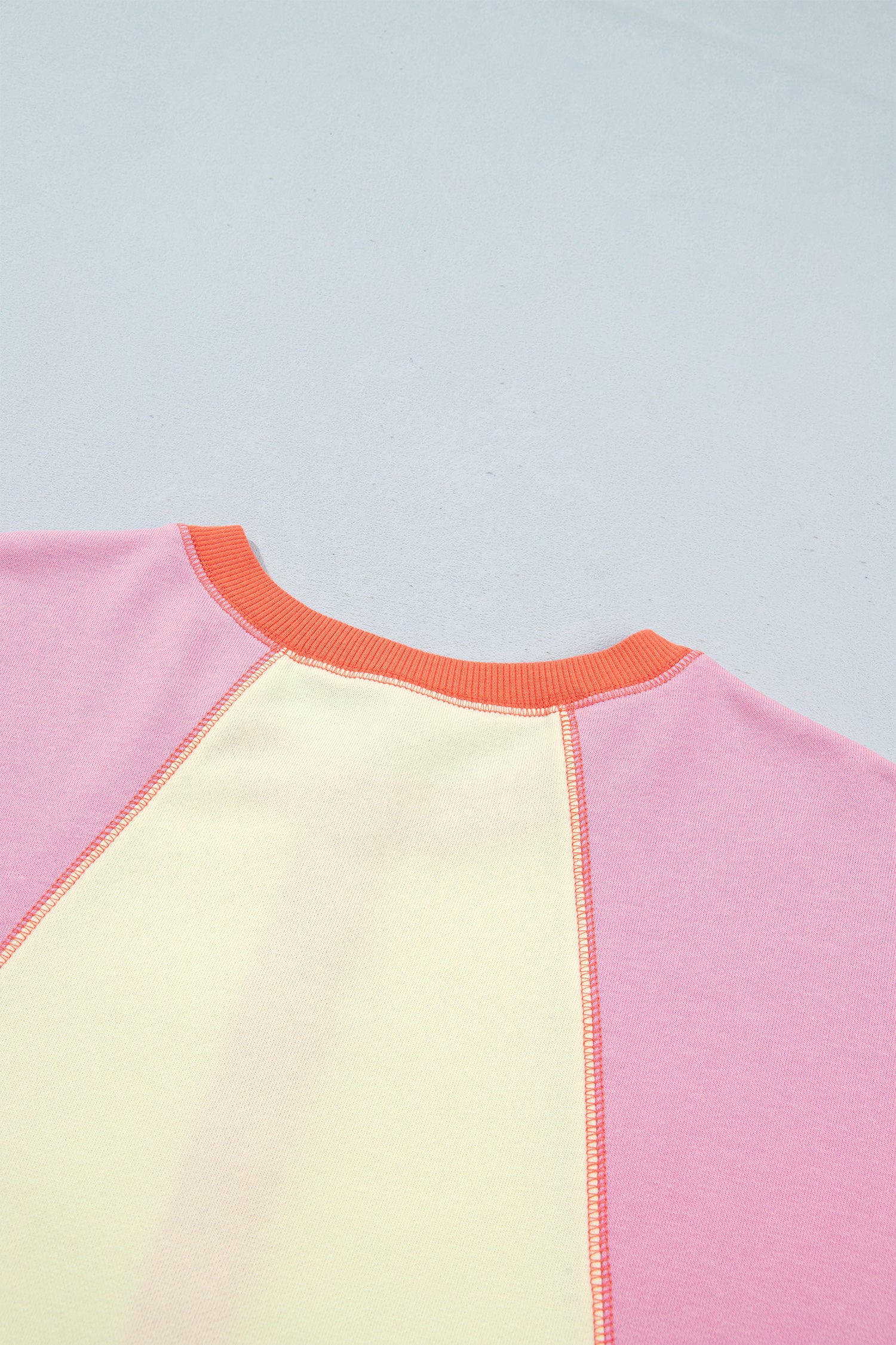 Multicolour Exposed Seam Colorblock Patchwork Pullover Long Sleeve Top-Tops/Long Sleeve Tops-[Adult]-[Female]-2022 Online Blue Zone Planet