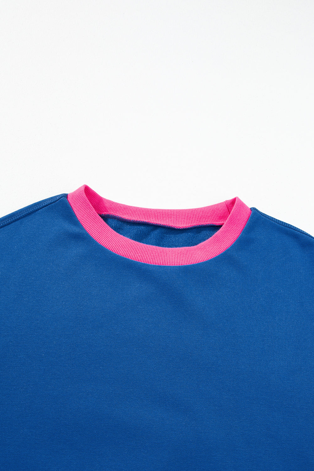 Blue Colorblock Bubble Sleeve Sweatshirt-Tops/Sweatshirts & Hoodies-[Adult]-[Female]-2022 Online Blue Zone Planet