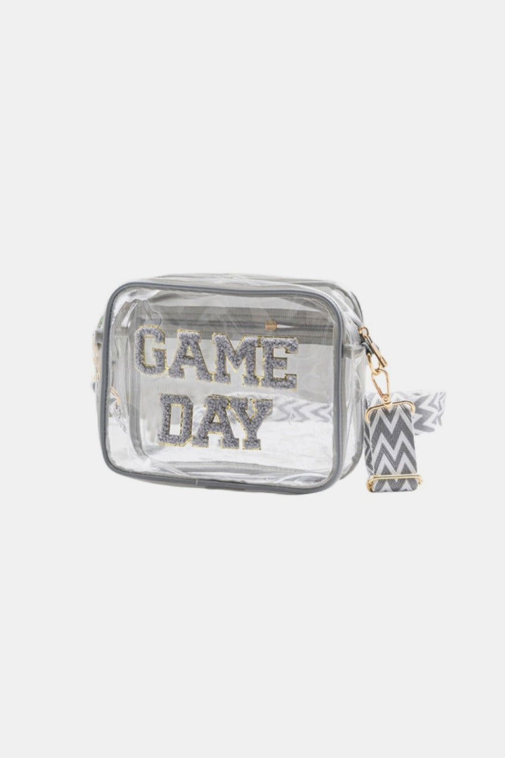 Blue Zone Planet | Zenana GAME DAY Stadium Approved Transparent Crossbody Bag-Handbags-[Adult]-[Female]-Grey-One Size-2022 Online Blue Zone Planet