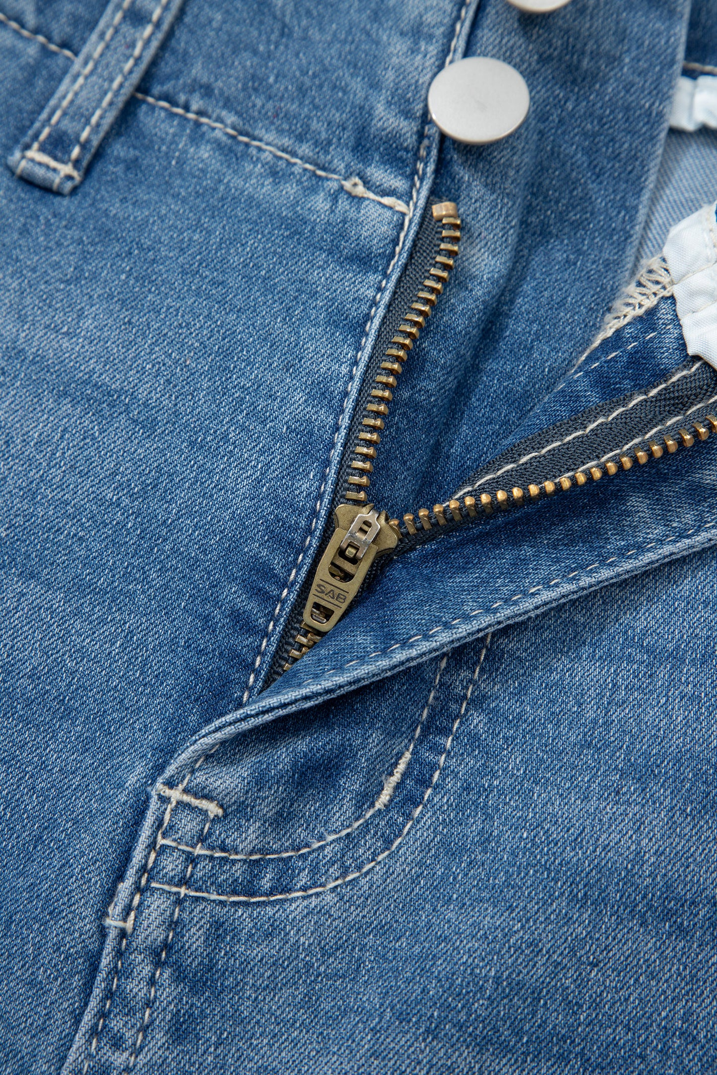 Sky Blue Medium Wash Cuffed Barrel Jeans-TOPS / DRESSES-[Adult]-[Female]-2022 Online Blue Zone Planet