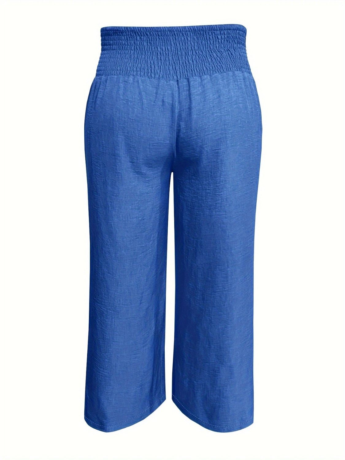 Plus Size High Waist Wide Leg Pants-BOTTOMS SIZES SMALL MEDIUM LARGE-[Adult]-[Female]-2022 Online Blue Zone Planet