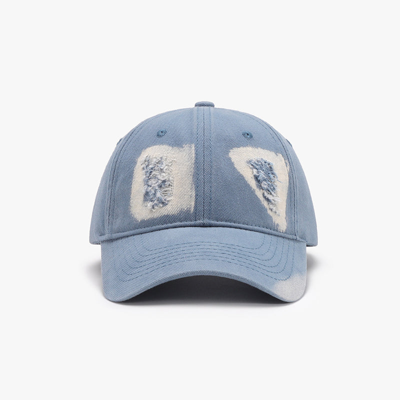 Distressed Cotton Baseball Cap-TOPS / DRESSES-[Adult]-[Female]-Light-One Size-2022 Online Blue Zone Planet