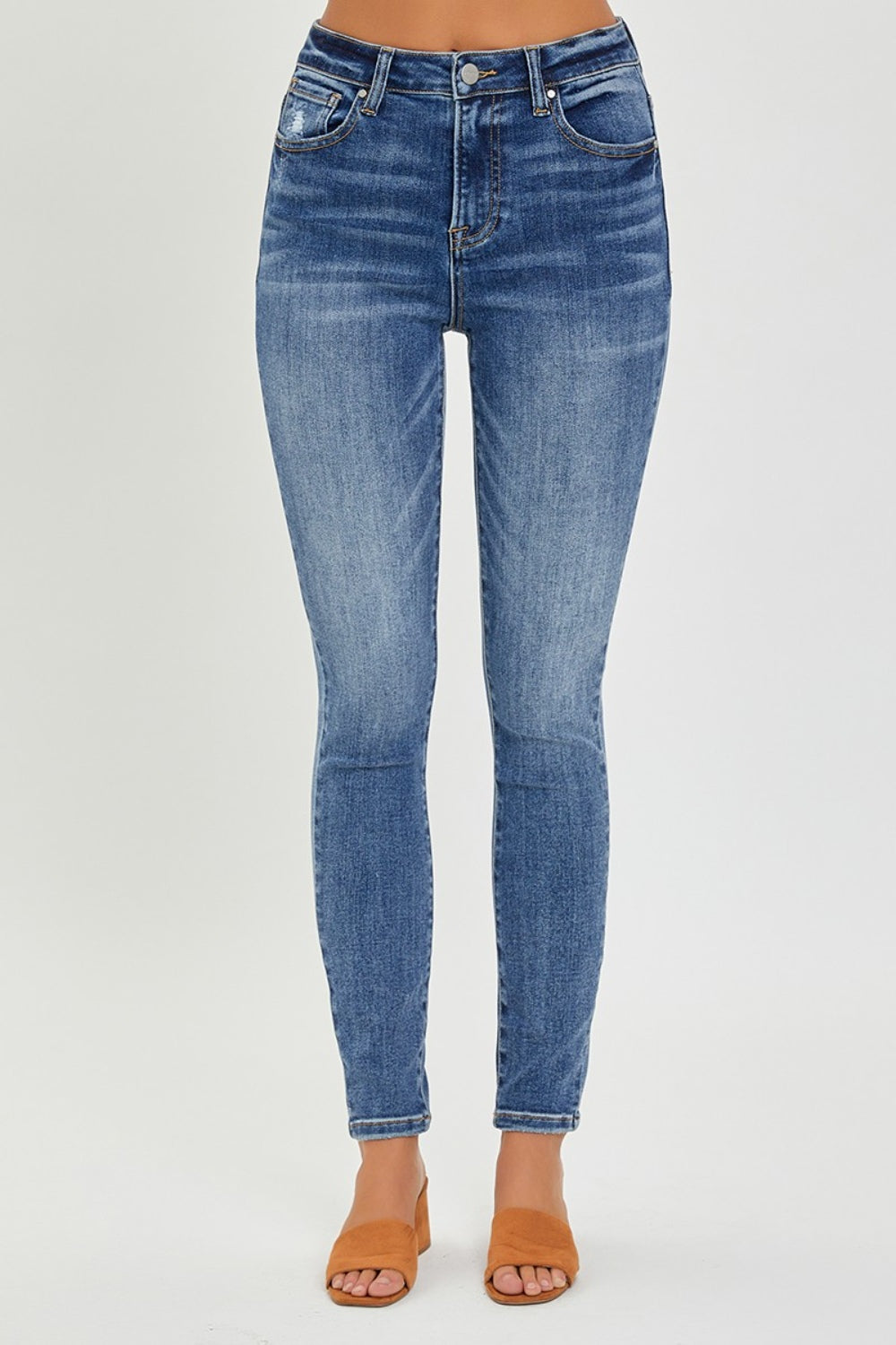 RISEN Full Size Mid Rise Ankle Skinny Jeans-BOTTOMS SIZES SMALL MEDIUM LARGE-[Adult]-[Female]-2022 Online Blue Zone Planet