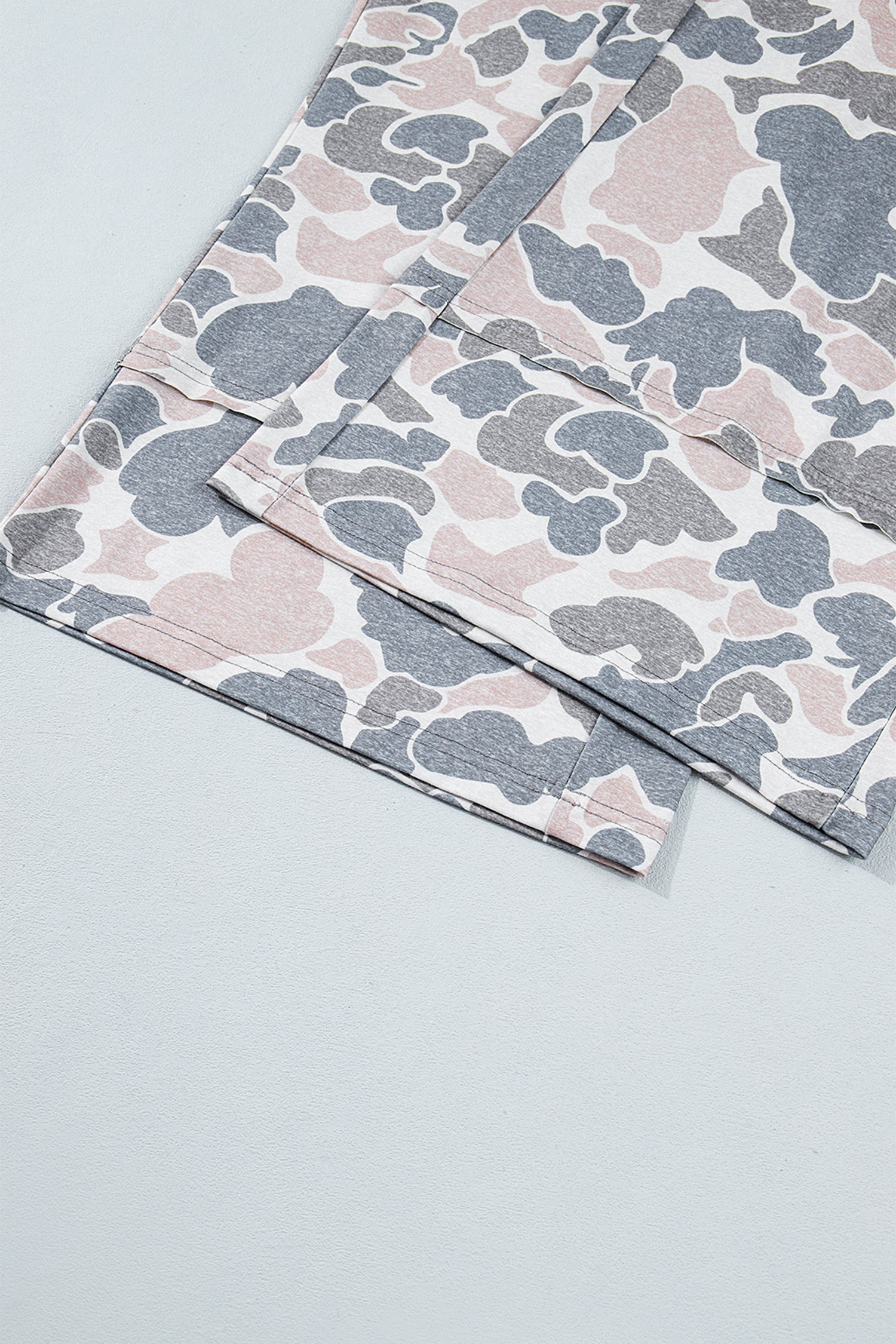 Khaki Camouflage Print Patch Pockets Ankle-Length Plus Size Pants-Plus Size/Plus Size Bottoms-[Adult]-[Female]-2022 Online Blue Zone Planet