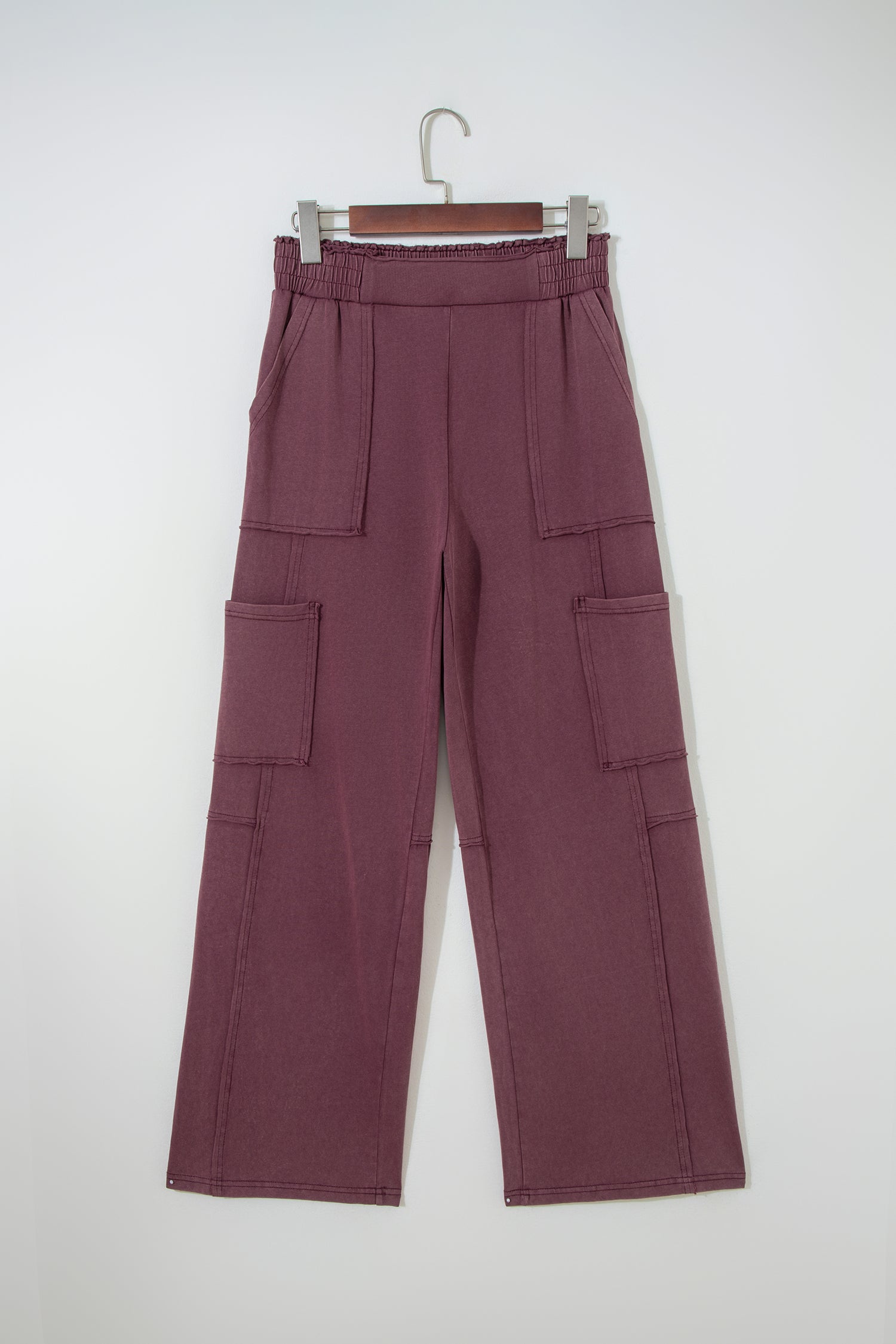 Mineral Red Mineral Wash Cargo Patched Pocket Utility Sweatpants-Bottoms/Pants & Culotte-[Adult]-[Female]-2022 Online Blue Zone Planet