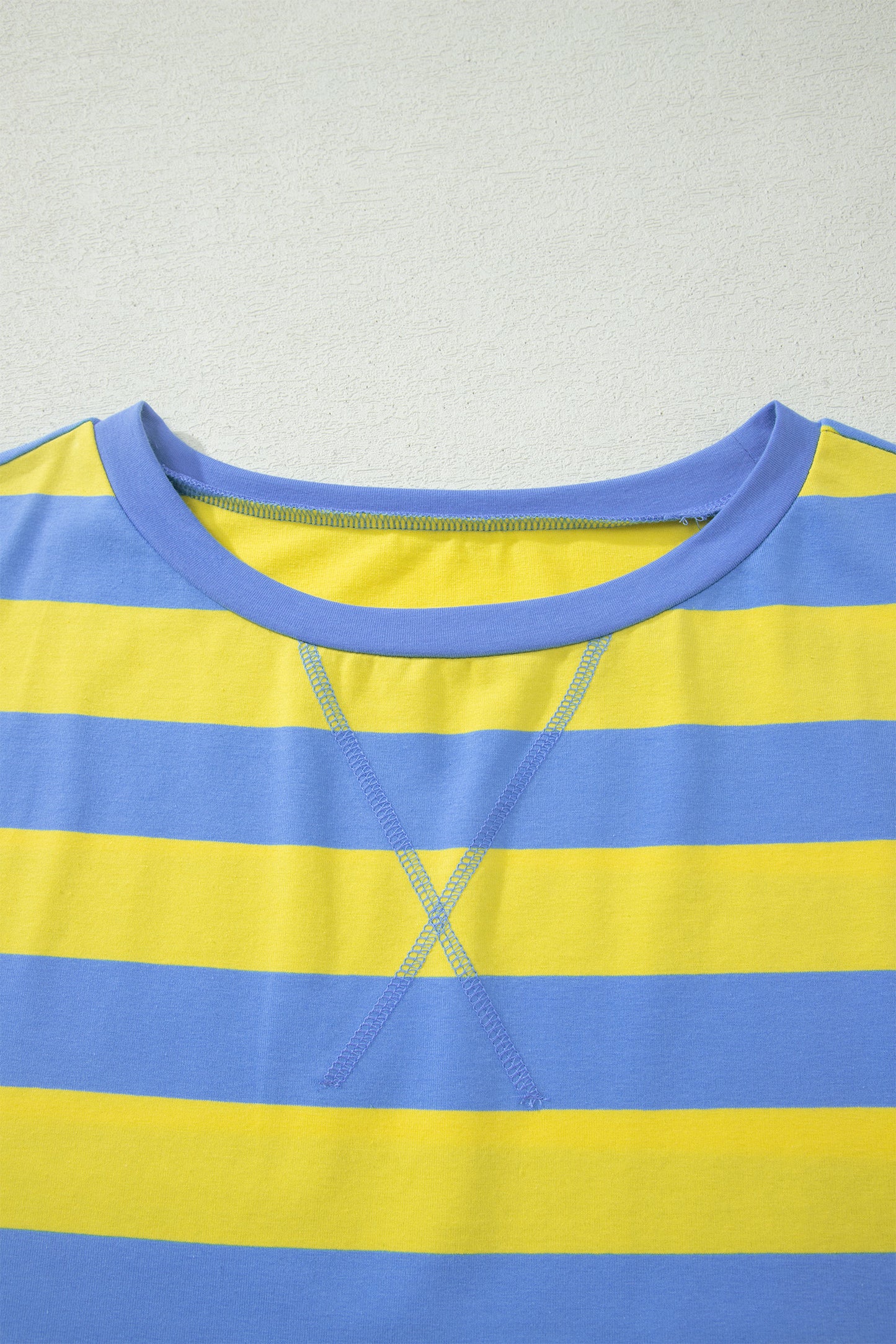 Yellow Stripe Dolman Tee Drawstring Skort Athletic 2pcs Set-Two Piece Sets/Short Sets-[Adult]-[Female]-2022 Online Blue Zone Planet