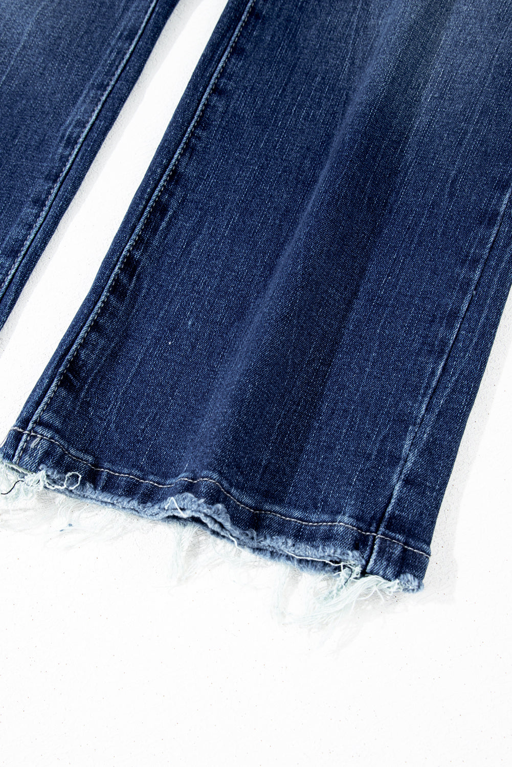 Blue Zone Planet | Beau Blue Mineral Wash Raw Hem High Waist Flared Jeans-Bottoms/Jeans-[Adult]-[Female]-2022 Online Blue Zone Planet
