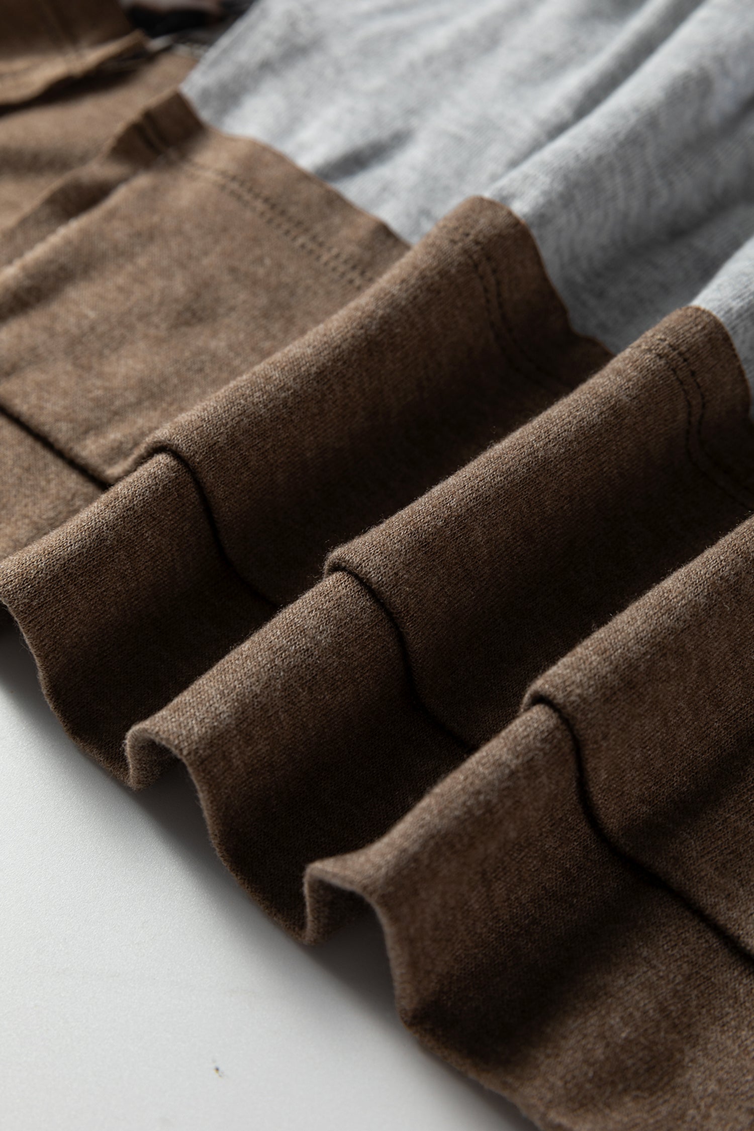 Gray Color Block Leopard Patchwork Dolman Sleeve High Low Baggy Sweatshirt-Tops/Sweatshirts & Hoodies-[Adult]-[Female]-2022 Online Blue Zone Planet