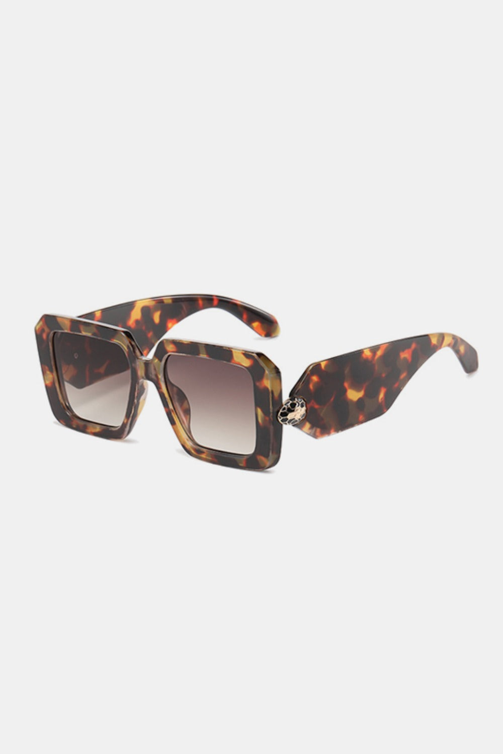 Polycarbonate Frame Square Sunglasses-TOPS / DRESSES-[Adult]-[Female]-Coffee Brown-One Size-2022 Online Blue Zone Planet