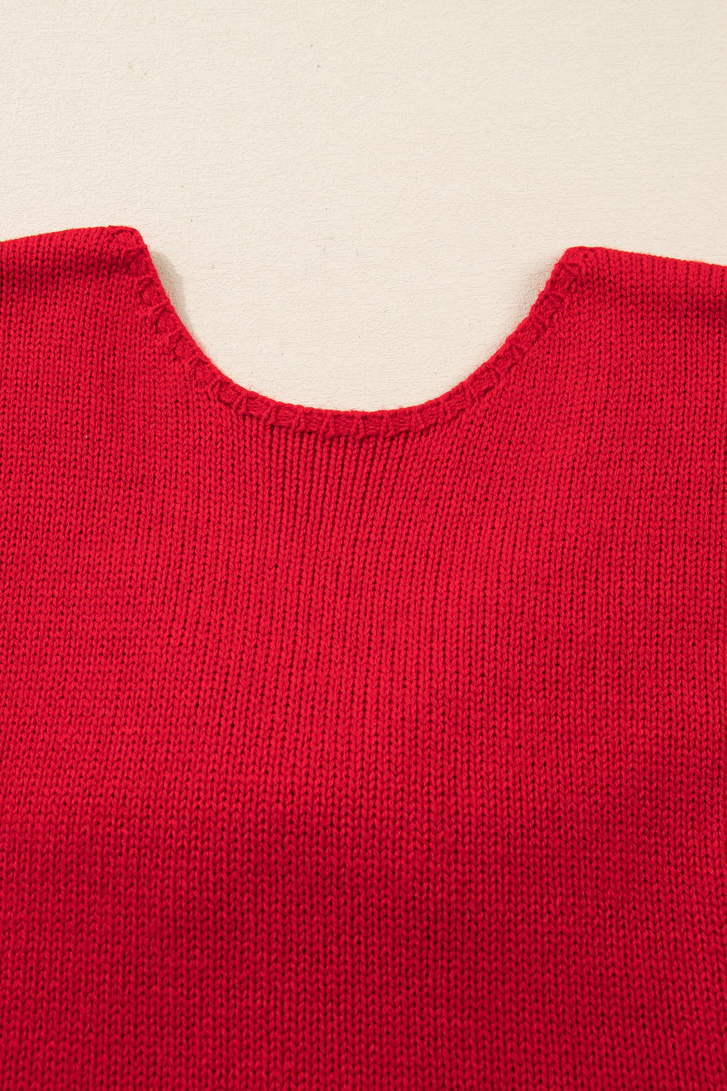 Fiery Red Festive Bow Backless Bubble Sleeve Sweater-TOPS / DRESSES-[Adult]-[Female]-2022 Online Blue Zone Planet