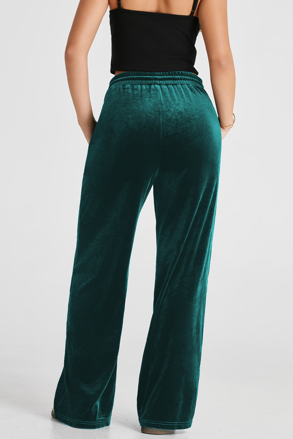 Drawstring Wide Leg Active Pants-BOTTOMS SIZES SMALL MEDIUM LARGE-[Adult]-[Female]-2022 Online Blue Zone Planet