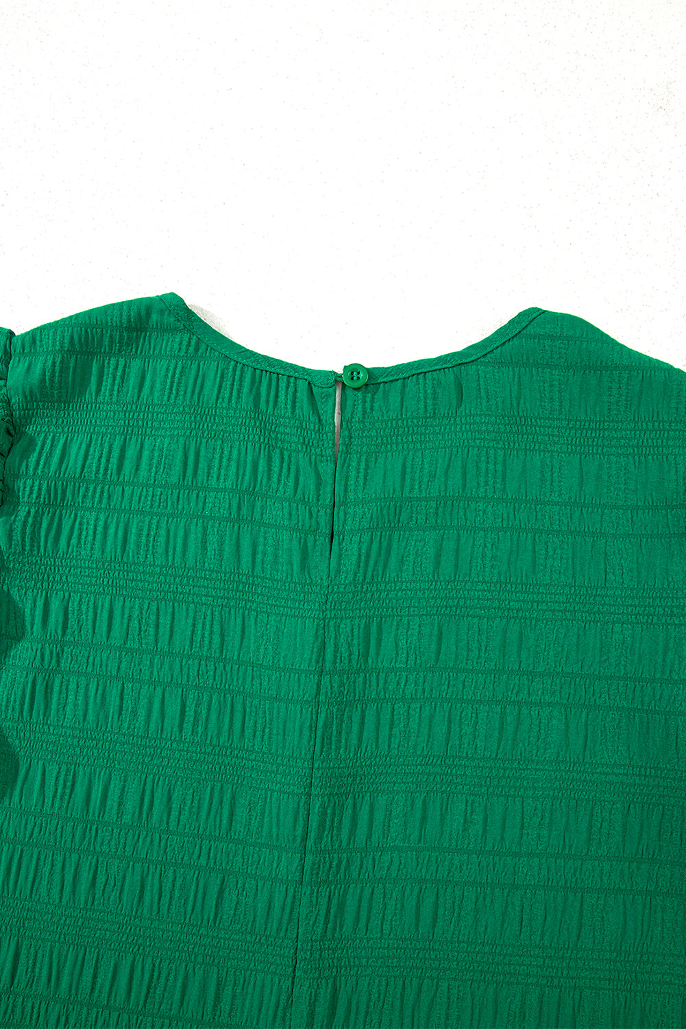 Dark Green Textured Flutter Sleeve Ruffled Mini Dress-TOPS / DRESSES-[Adult]-[Female]-2022 Online Blue Zone Planet