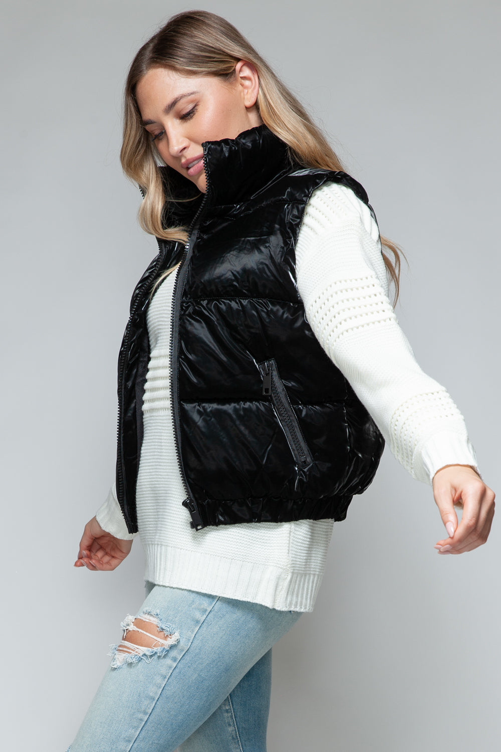 Snobbish Fine Fur Lining Quilted Vest-TOPS / DRESSES-[Adult]-[Female]-2022 Online Blue Zone Planet