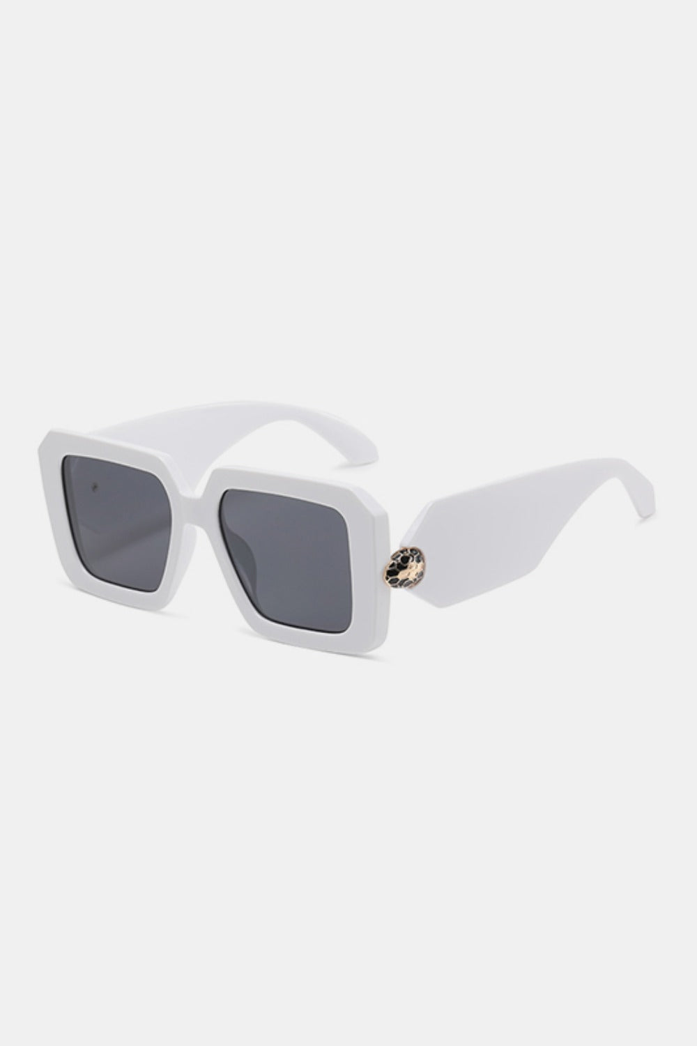 Polycarbonate Frame Square Sunglasses-TOPS / DRESSES-[Adult]-[Female]-White-One Size-2022 Online Blue Zone Planet