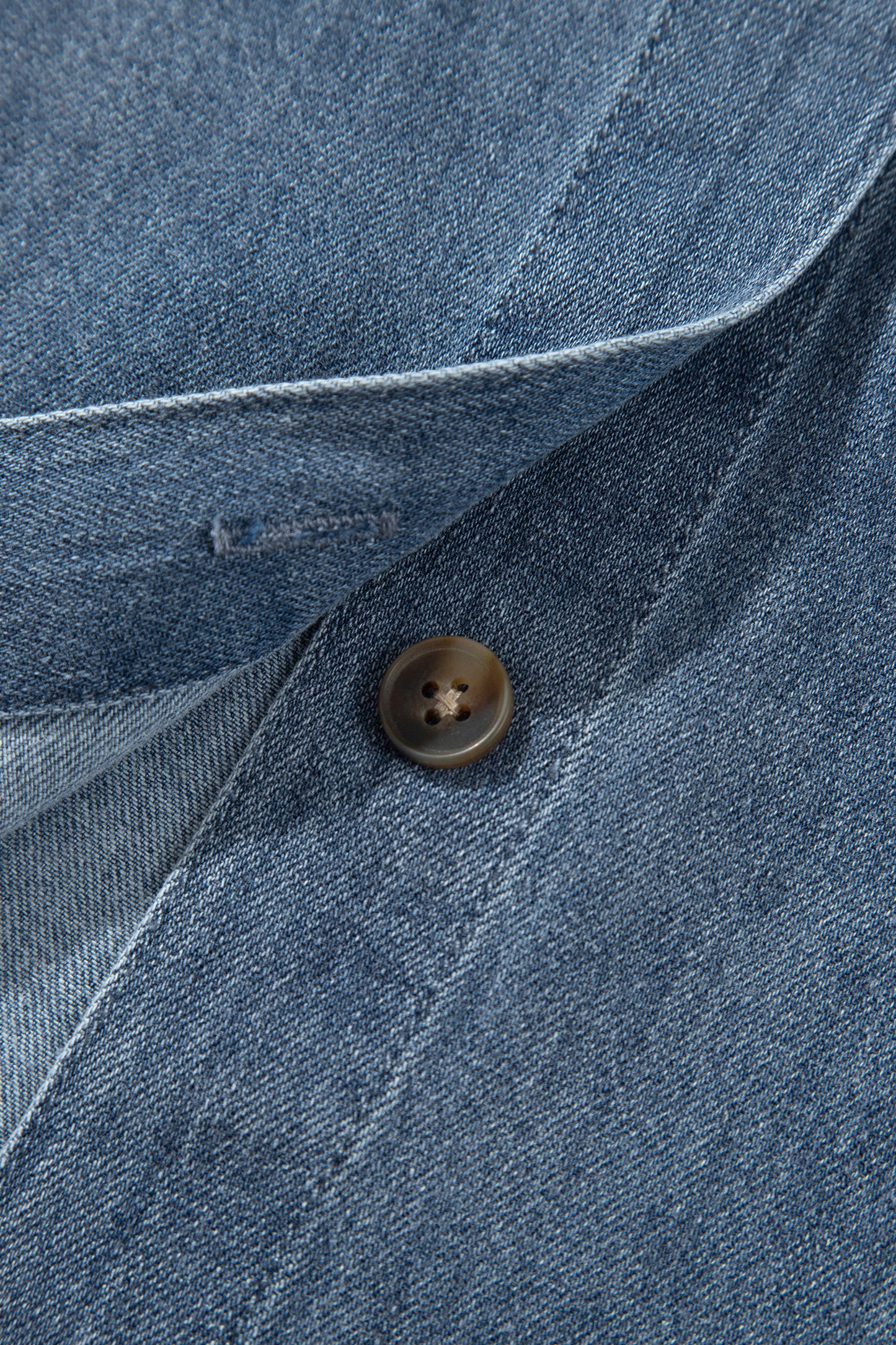 Sky Blue Color Block Pocket Detail Casual Button Down Denim Shirt-Tops/Blouses & Shirts-[Adult]-[Female]-2022 Online Blue Zone Planet