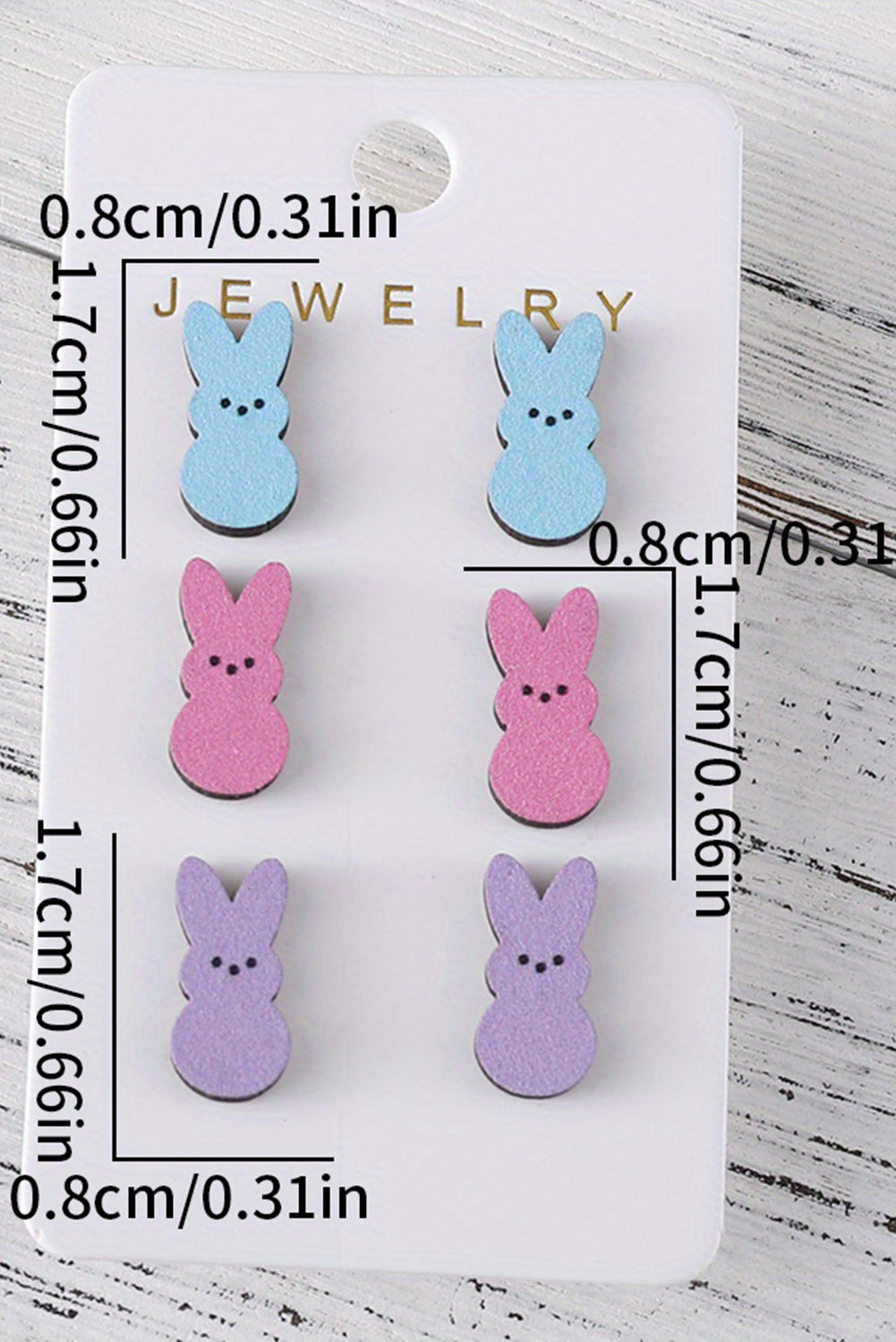 Easter Bunny Doll Wooden Earrings-Accessories/Jewelry-[Adult]-[Female]-2022 Online Blue Zone Planet