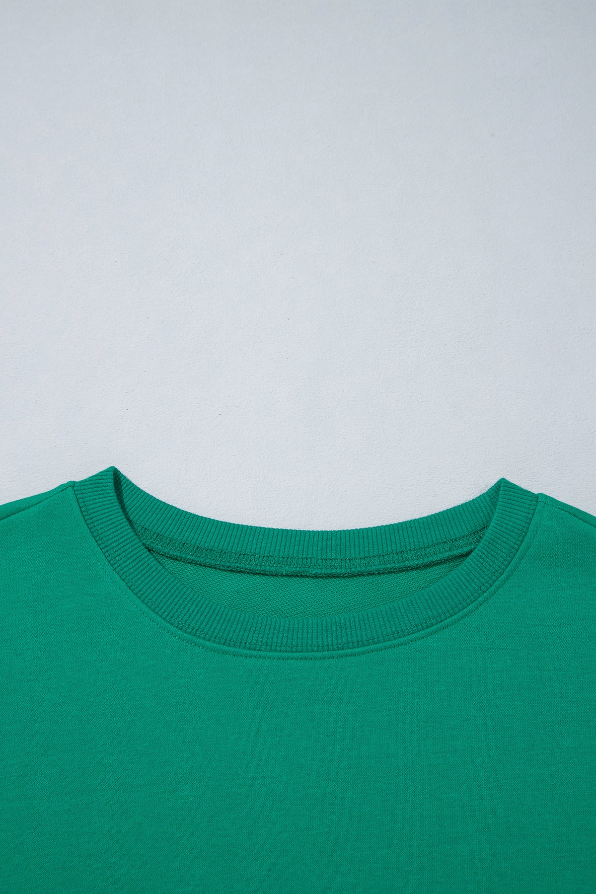 Green Polka Dot Patchwork Sleeve Crew Neck Loose Pullover Sweatshirt-Tops/Sweatshirts & Hoodies-[Adult]-[Female]-2022 Online Blue Zone Planet