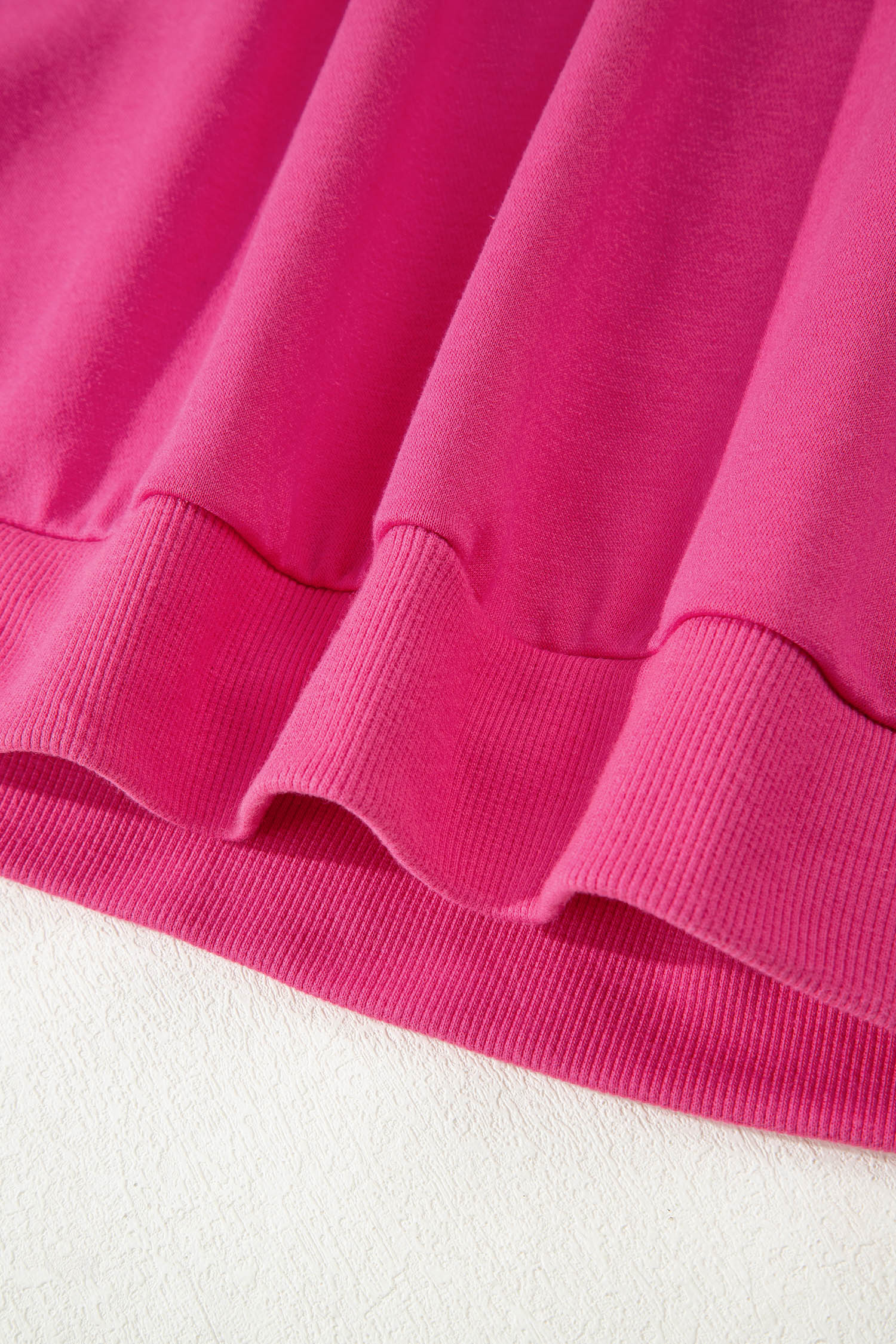 Rose Red Lucky Clover Embroidered Loose Pullover Sweatshirt-Tops/Sweatshirts & Hoodies-[Adult]-[Female]-2022 Online Blue Zone Planet