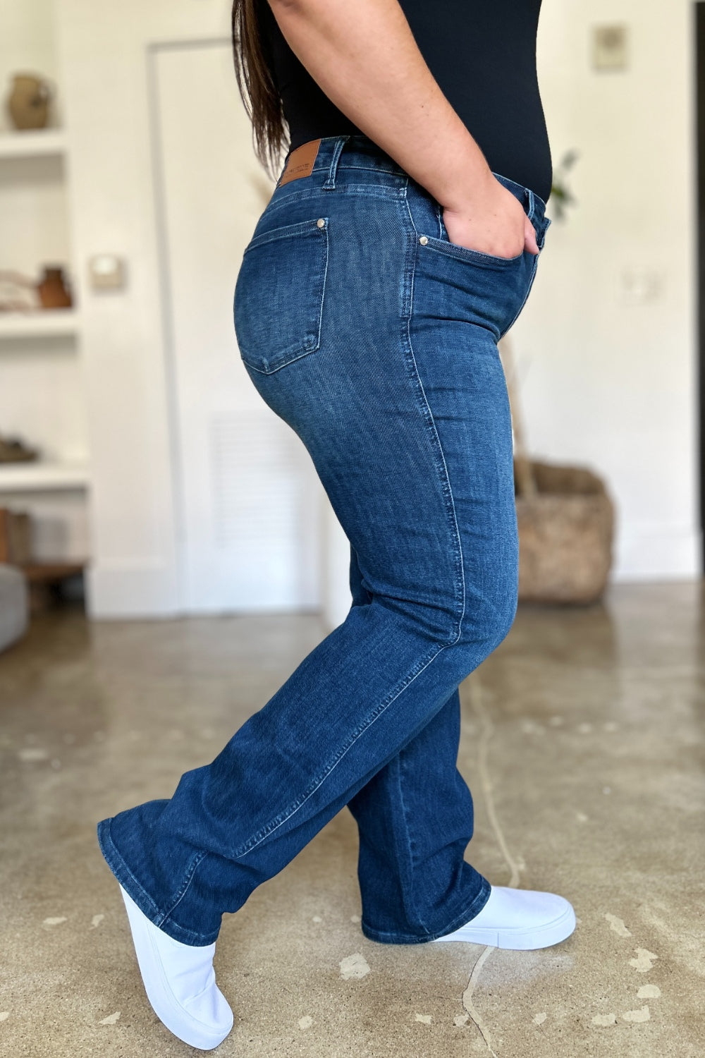 Blue Zone Planet | Judy Blue Full Size Tummy Control Straight Jeans-TOPS / DRESSES-[Adult]-[Female]-2022 Online Blue Zone Planet