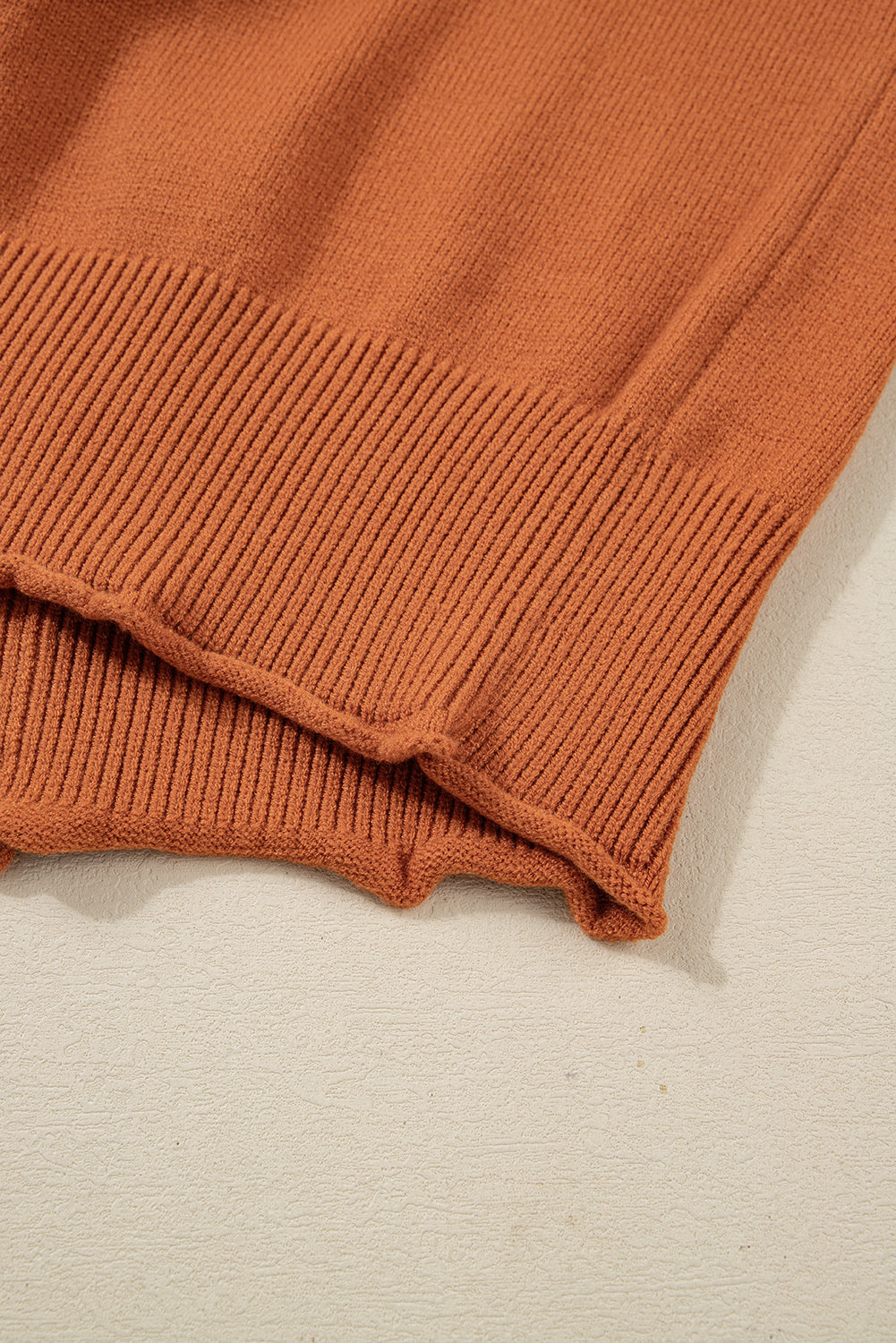 Desert Gold Colorblock Raw Edge Bubble Sleeve V Neck Sweater-Sweaters & Cardigans/Sweaters-[Adult]-[Female]-2022 Online Blue Zone Planet