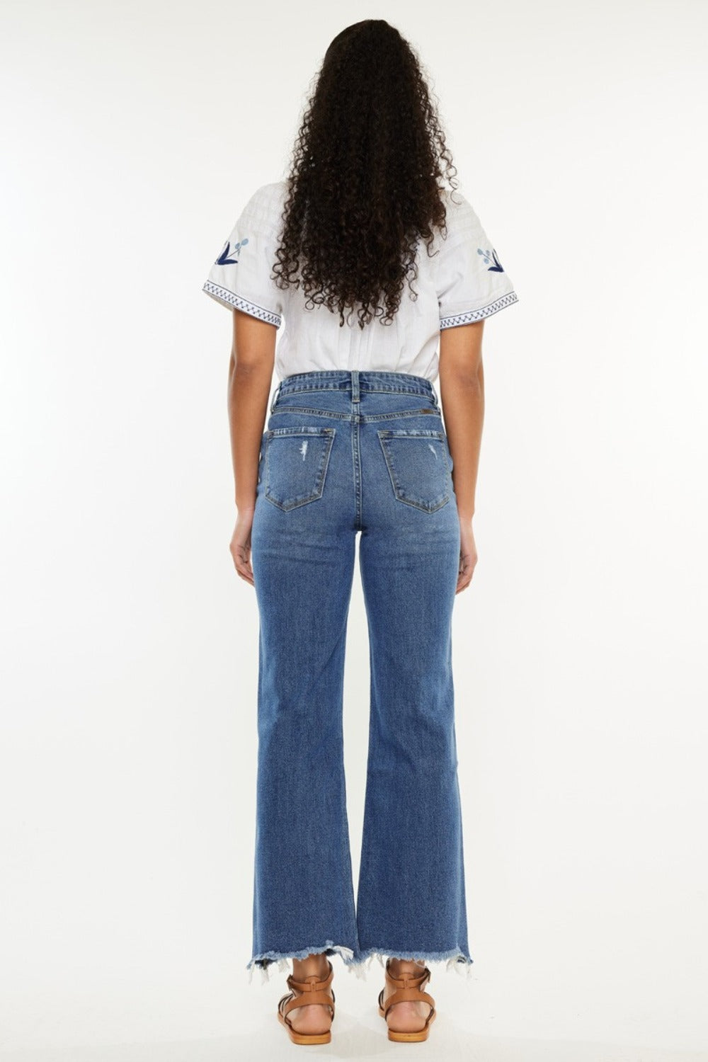 Kancan Full Size High Rise Slim Wide Leg Jeans-BOTTOMS SIZES SMALL MEDIUM LARGE-[Adult]-[Female]-2022 Online Blue Zone Planet