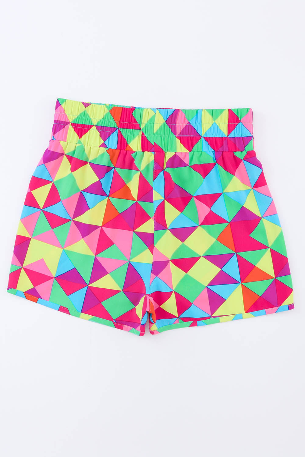 Blue Zone Planet | Color Block Elastic Waist Shorts-TOPS / DRESSES-[Adult]-[Female]-2022 Online Blue Zone Planet